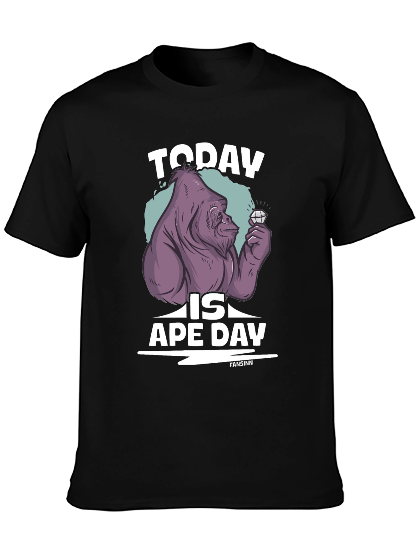 Black Today is Ape Day T-Shirt view 3