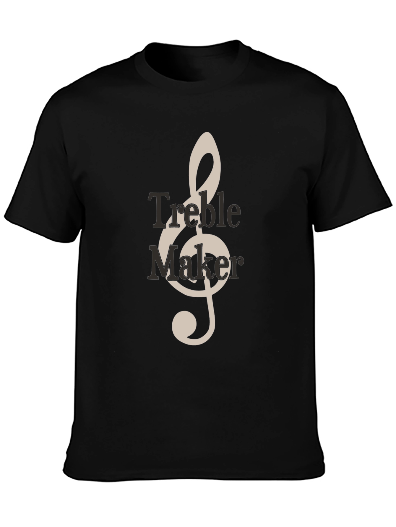 Black Treble Maker Graphic Tee - Music Lover's T-Shirt view 3
