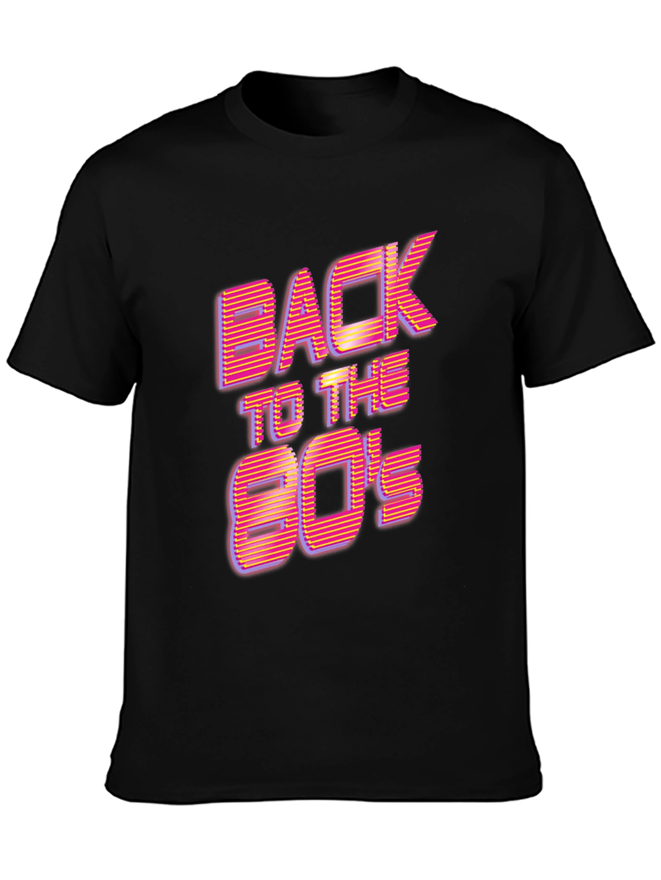 Black Back to the 80's Retro T-Shirt view 3