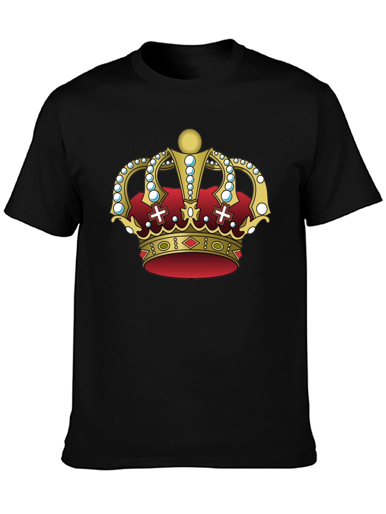 Black Royal Crown Graphic T-Shirt - Regal Style view 3