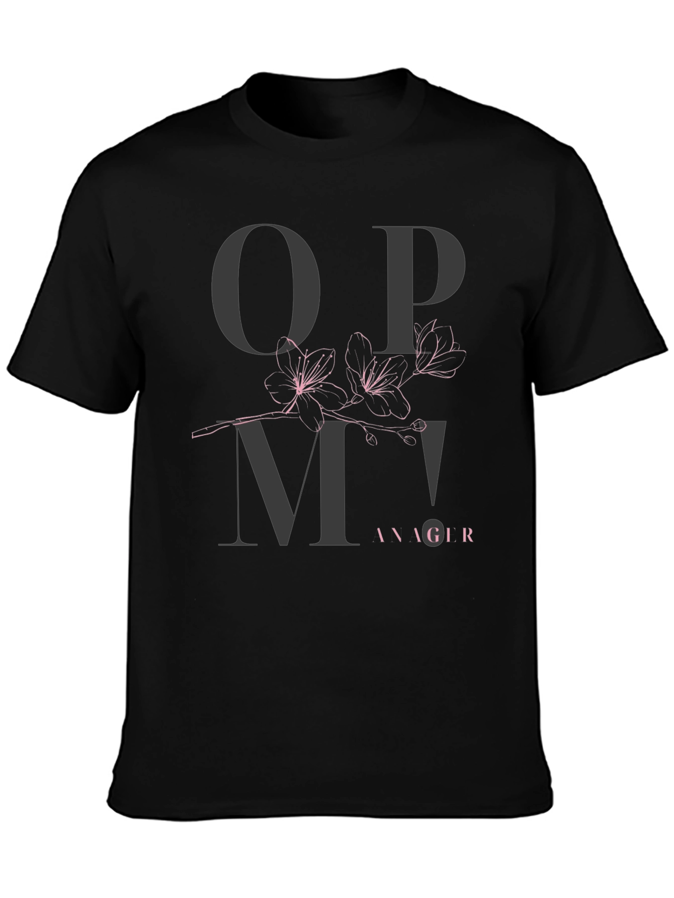Black OPM Manager Black Graphic Tee view 3