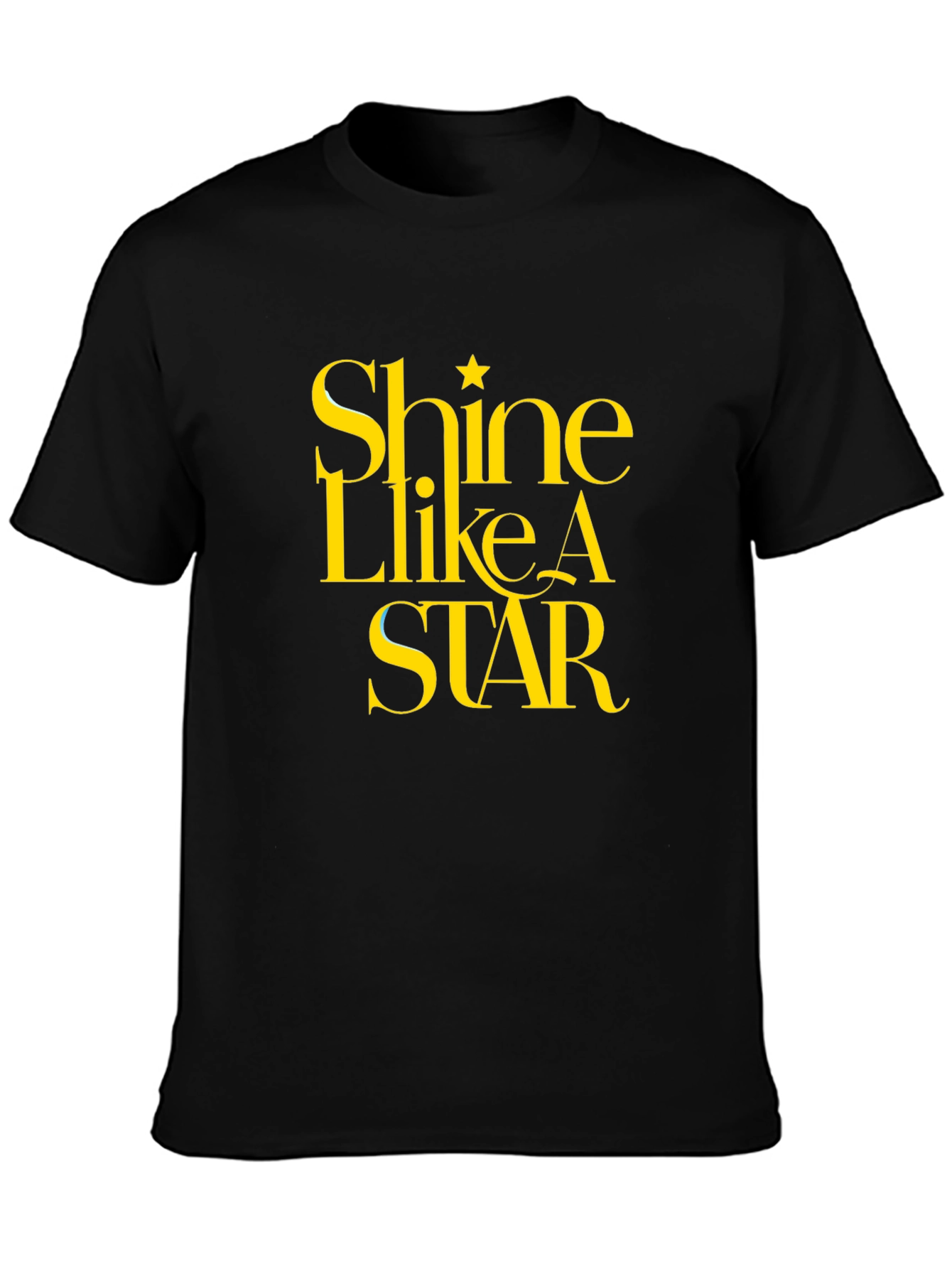 Black Shine Like A Star Black Graphic Tee view 3