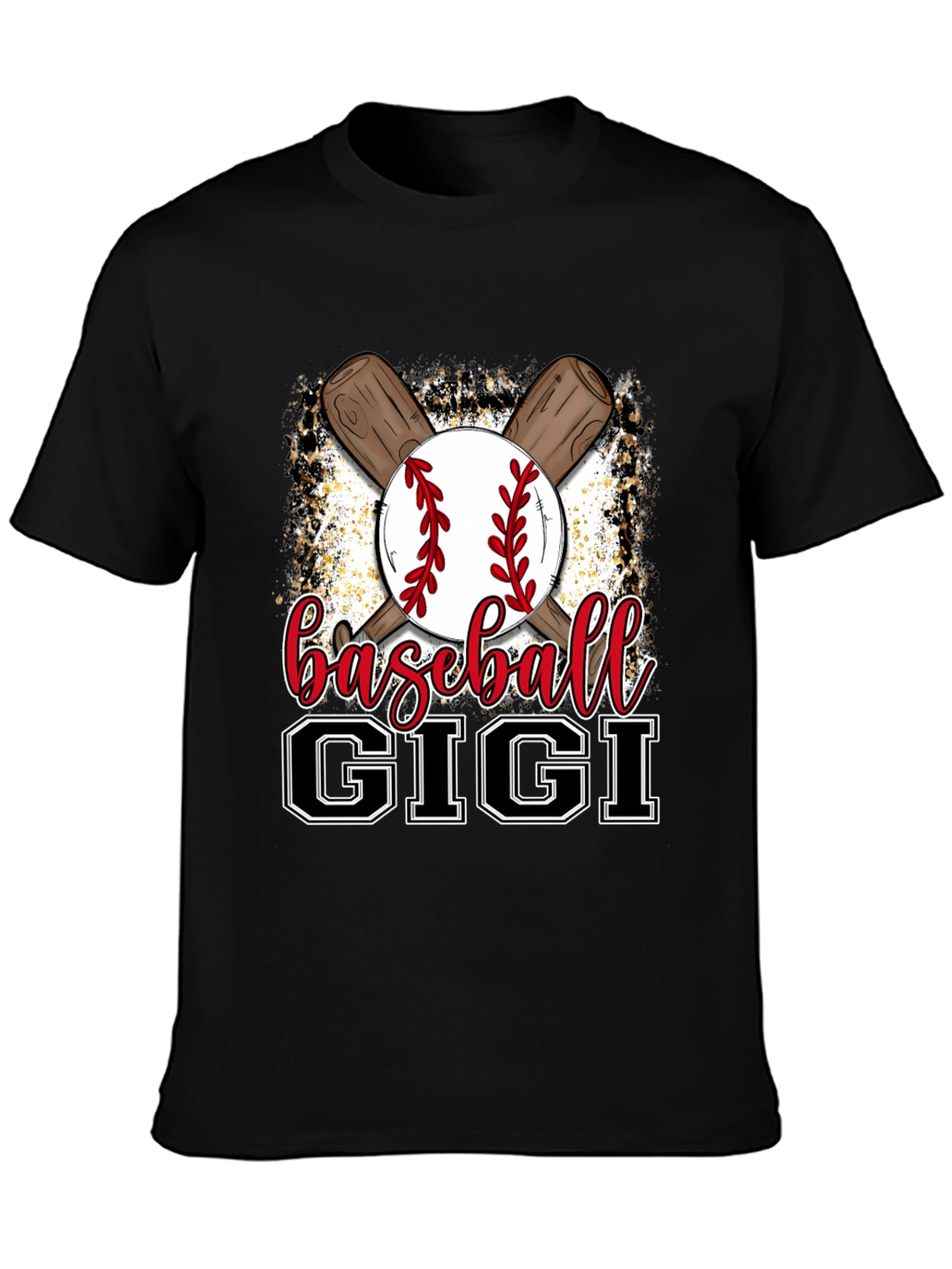 Black Baseball Gigi T-Shirt - Perfect for Baseball Loving Grandmas! view 3