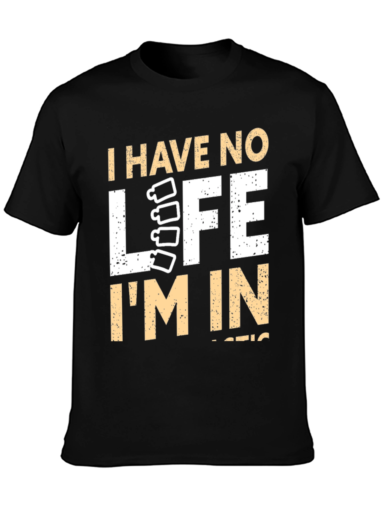 Black Chiropractor Humor T-Shirt - I Have No Life I'm In Chiropractic view 3