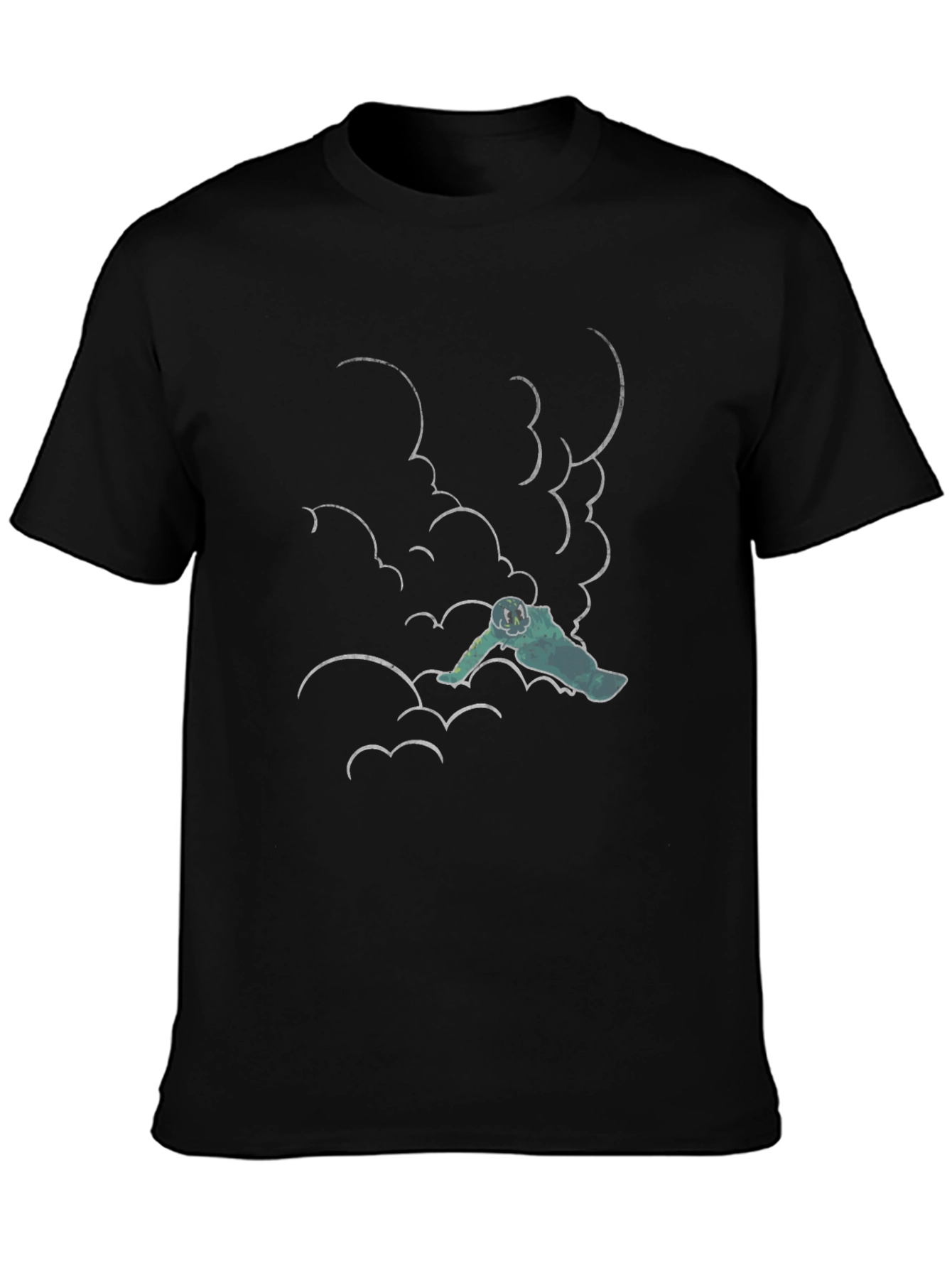 Black Cloud Climber Tee - Black Graphic T-Shirt view 3
