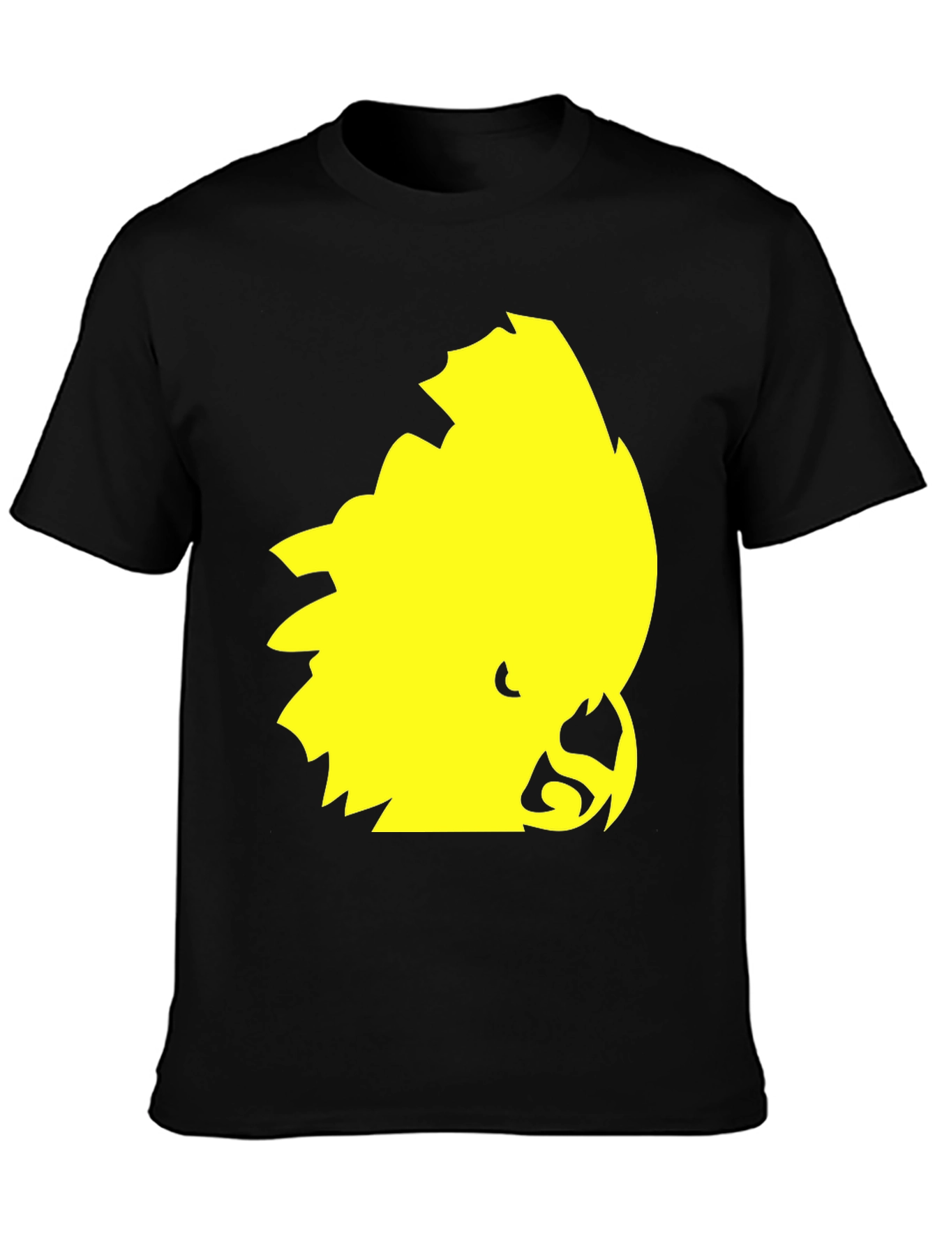 Black Graphic Tee - Bold Yellow Parrot Design view 3