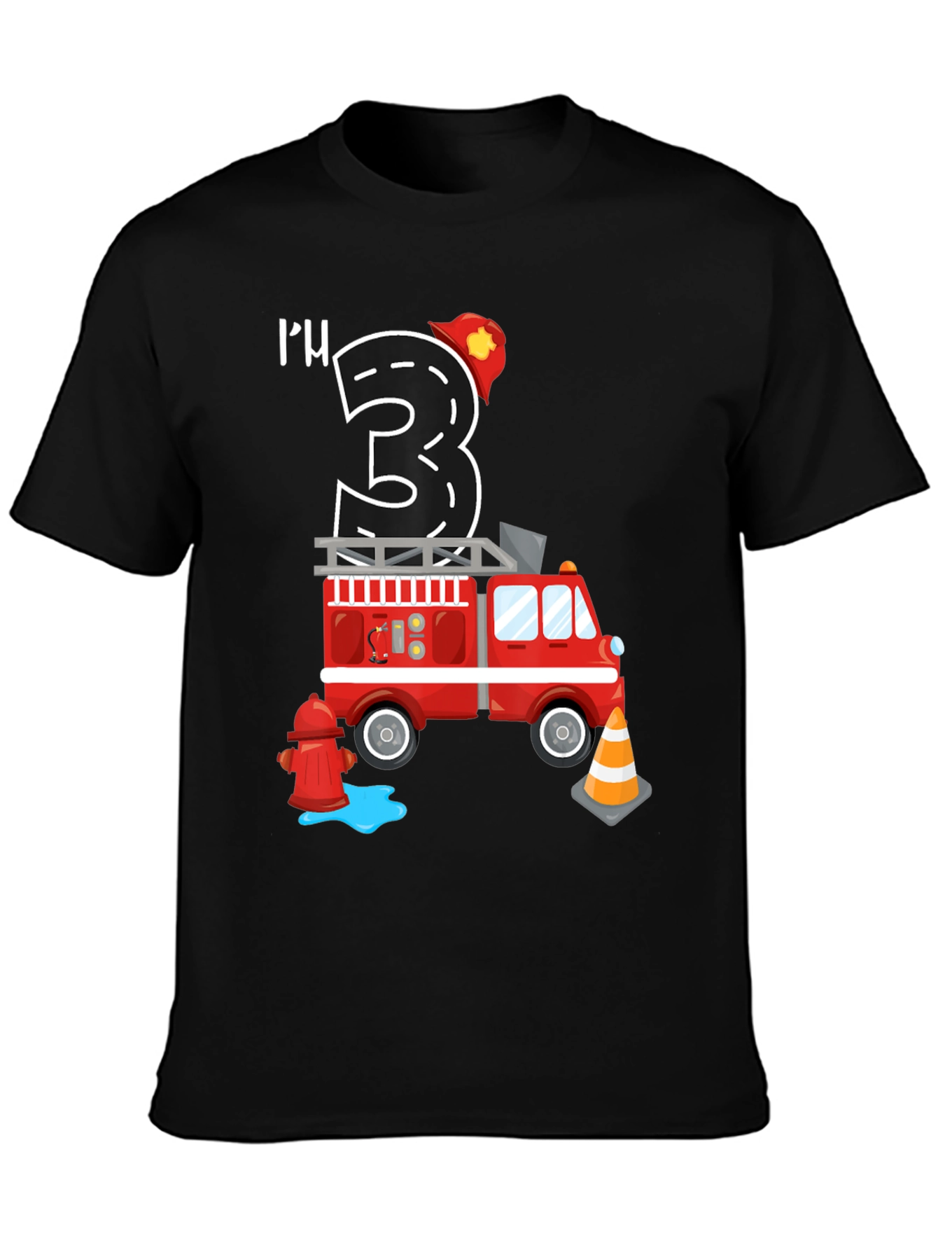 Fire Truck 3rd Birthday T-Shirt - 3