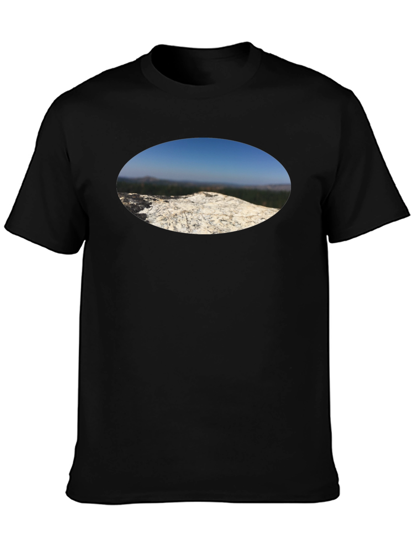 Black Nature View T-Shirt - Black Cotton Tee view 3