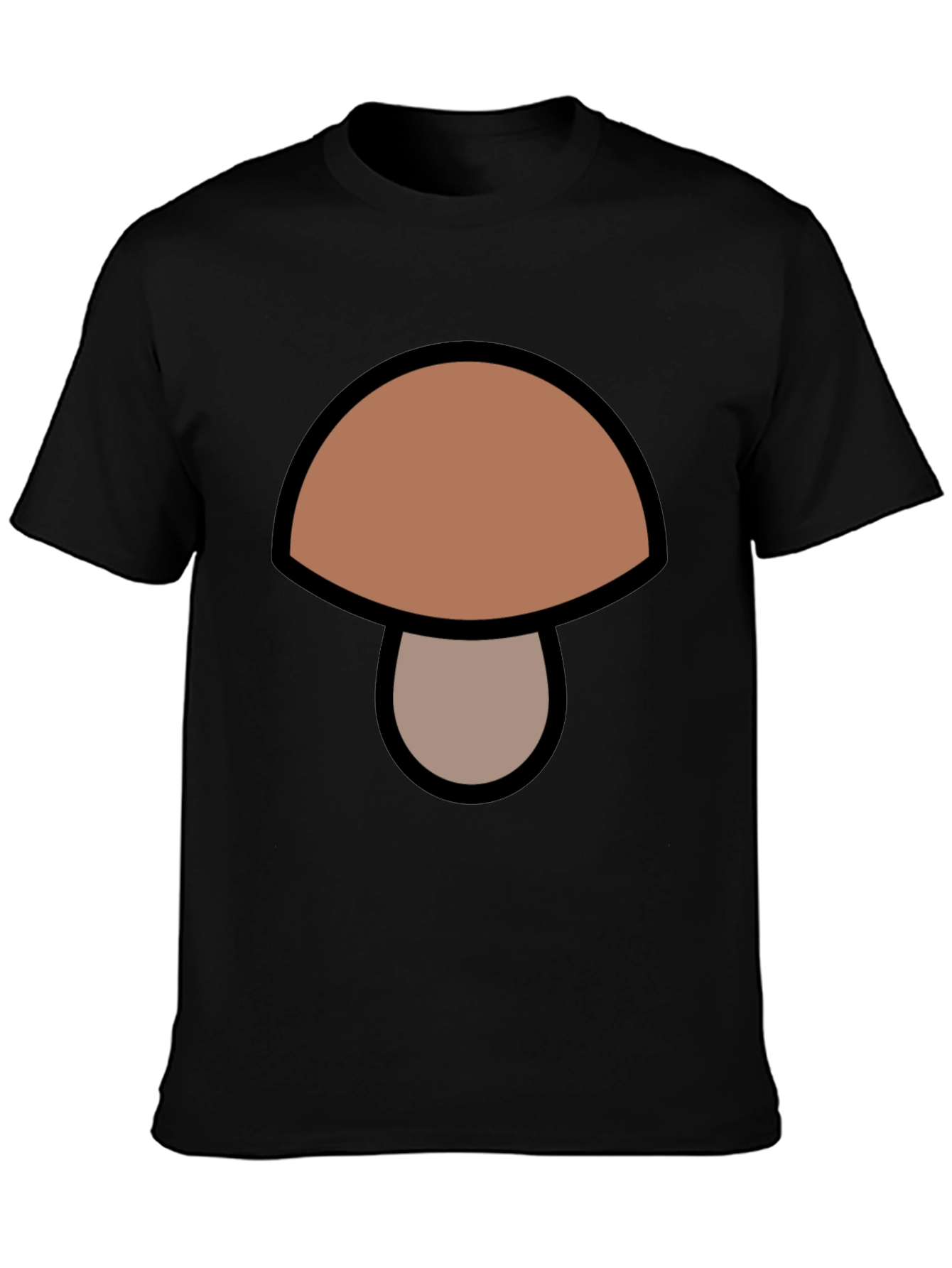 Black Mushroom Graphic Tee -  Unisex Crew Neck T-Shirt view 3