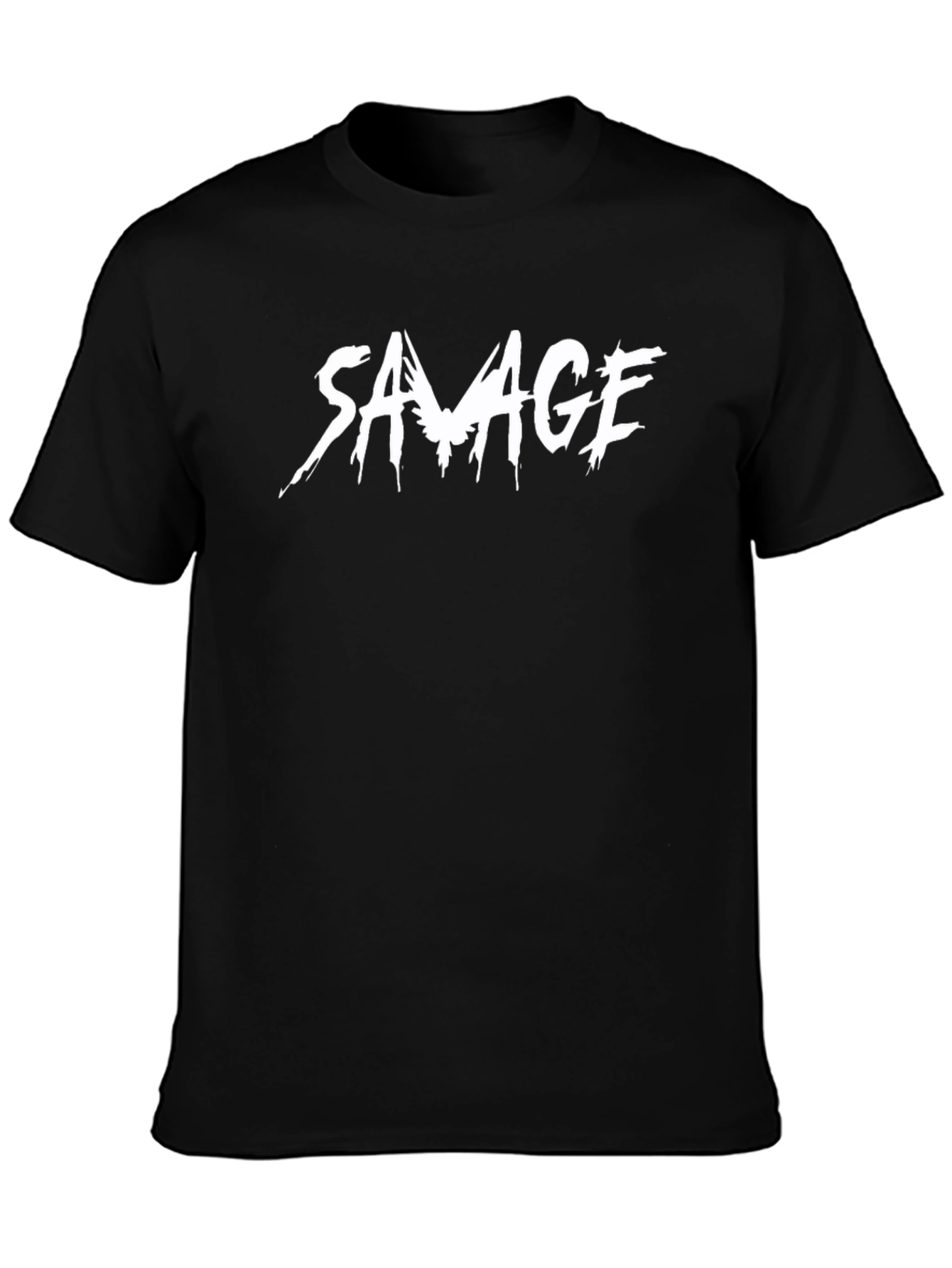 Black Savage Graphic Print T-Shirt - Black view 3