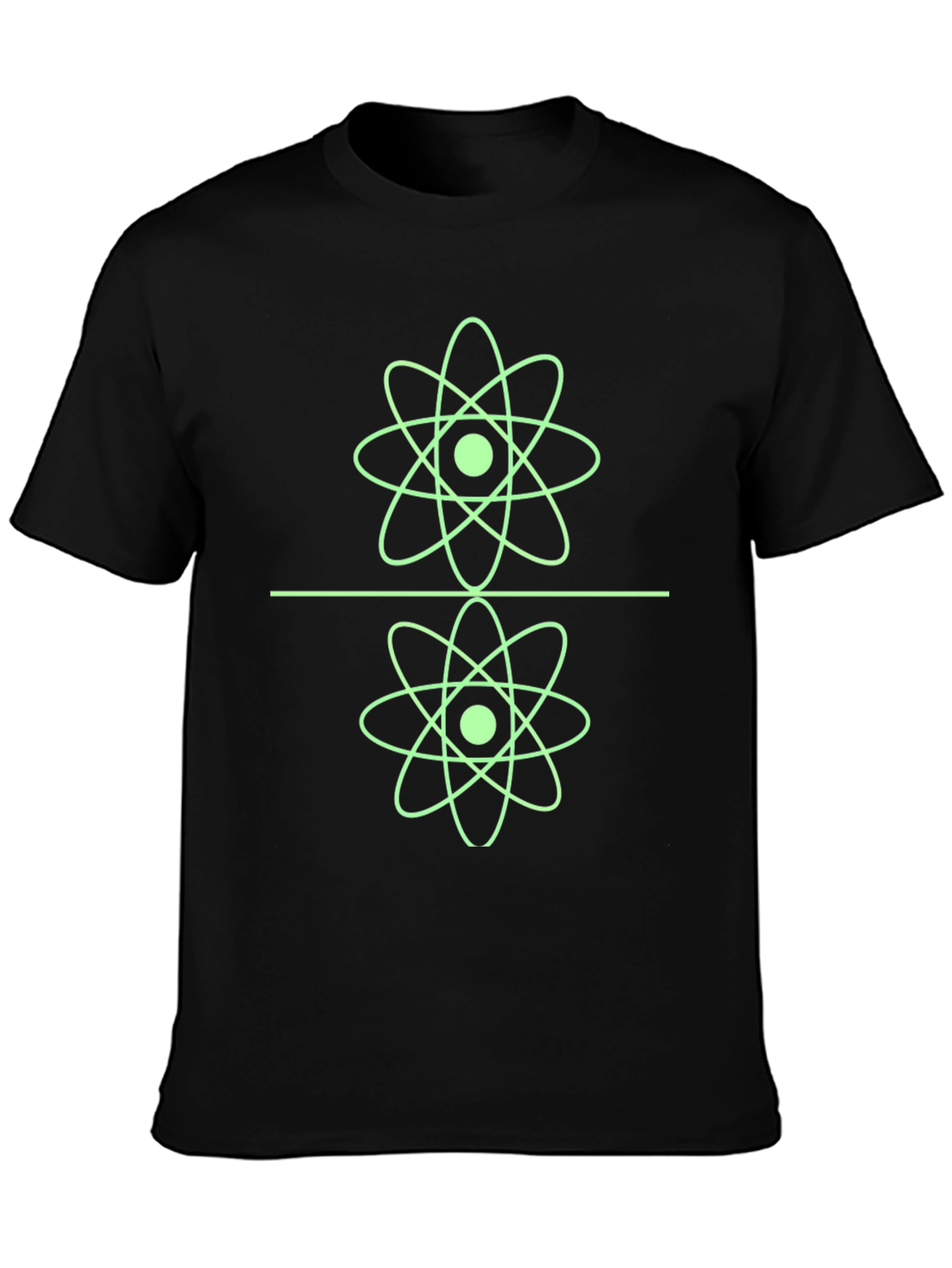 Black Cool Atom Graphic Tee - Black view 3