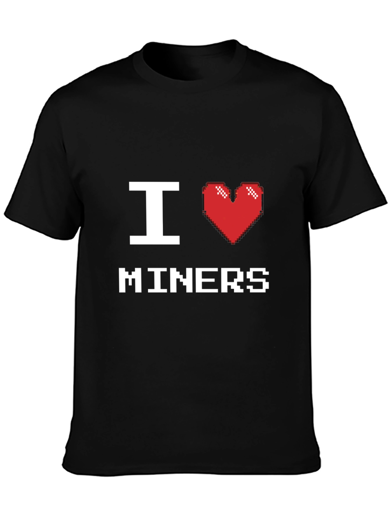 Black I Heart Miners T-Shirt - Black Cotton Tee view 3