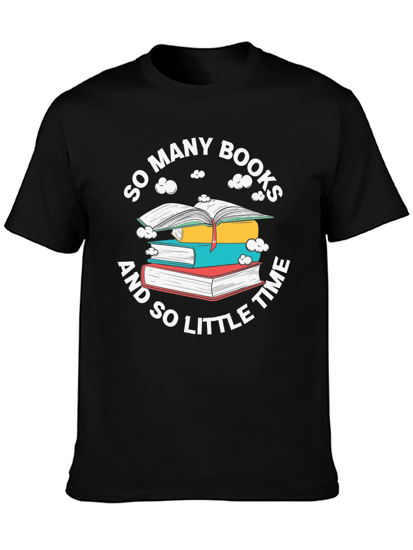Black Book Lover T-Shirt - So Many Books, So Little Time! view 3