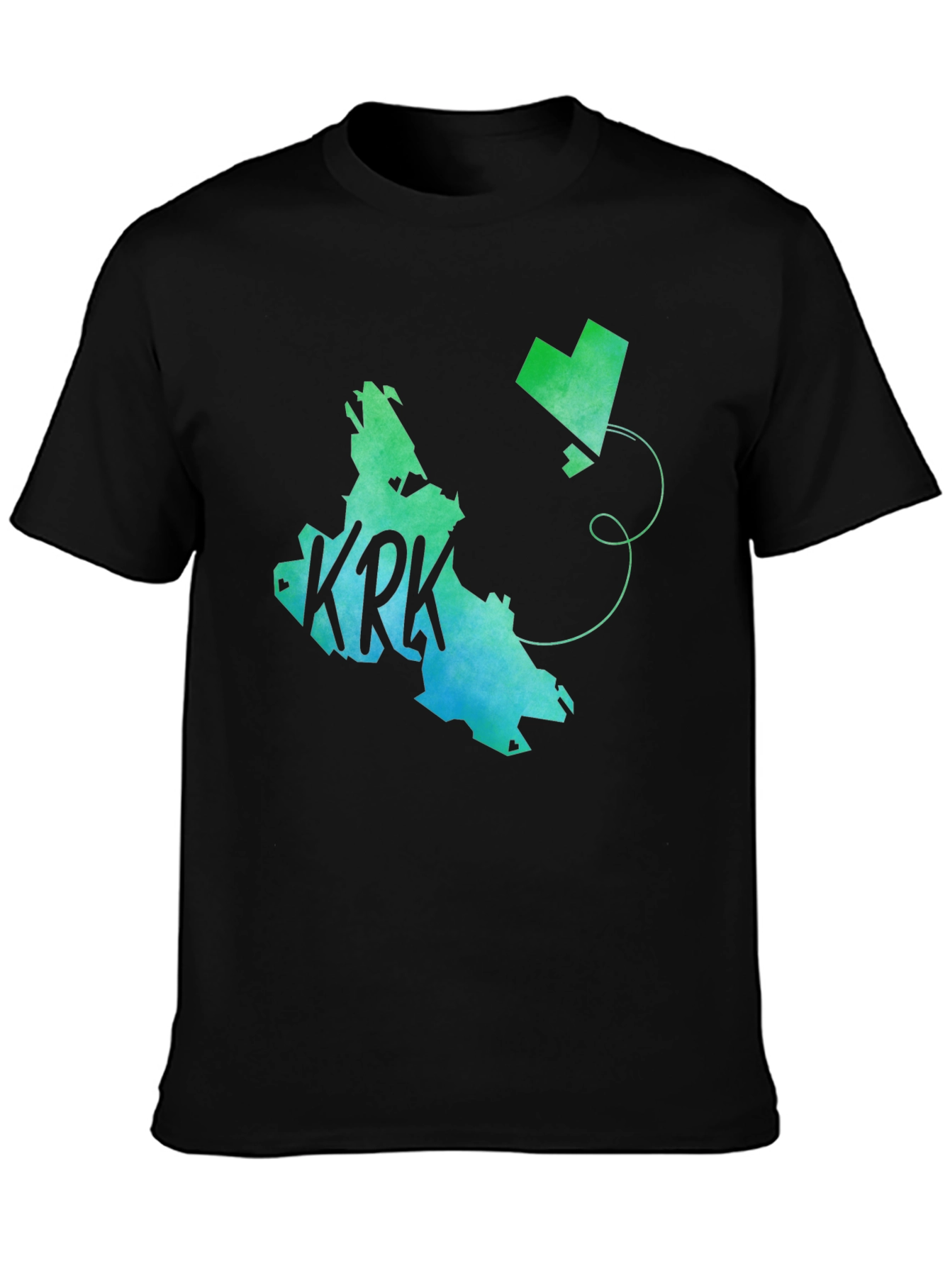Black KRK Island Graphic Tee - Black Cotton T-Shirt view 3