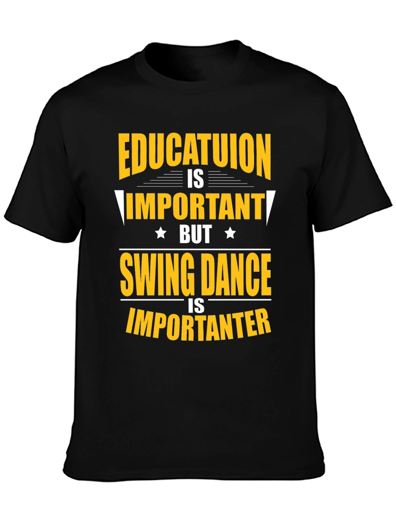 Black Education vs Swing Dance Graphic T-Shirt view 3