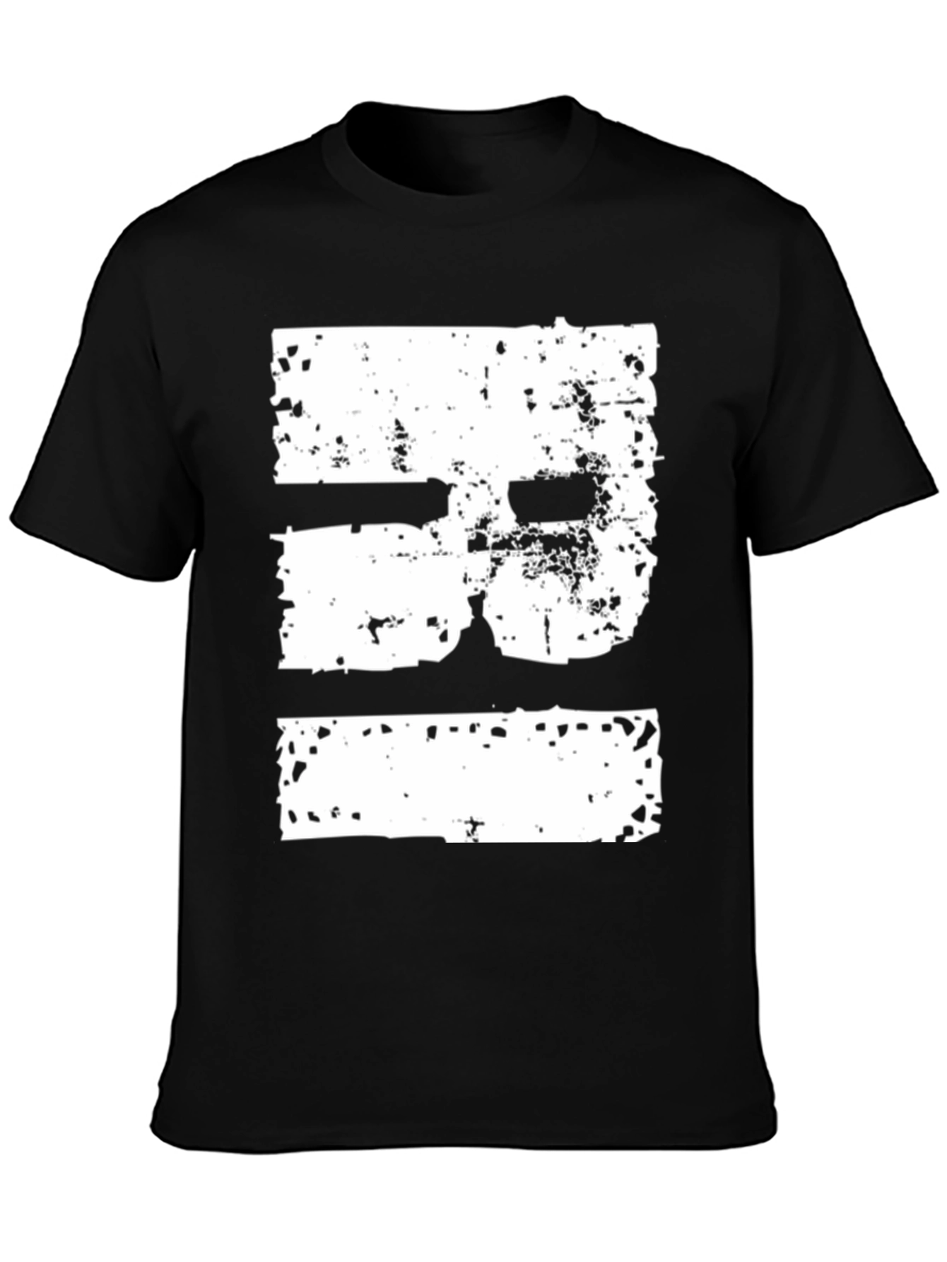 Black Distressed 38 Graphic Tee - Black view 3