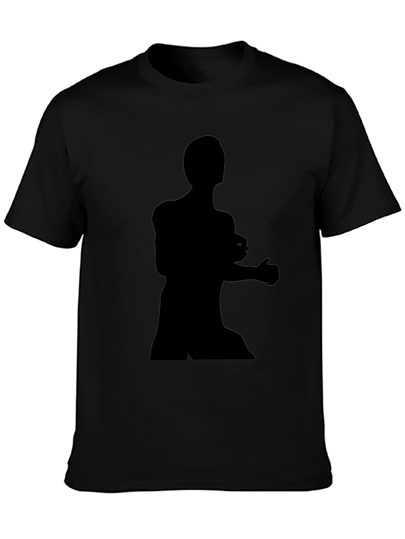 Black Black Silhouette Graphic Tee - Men's Casual Shirt view 3