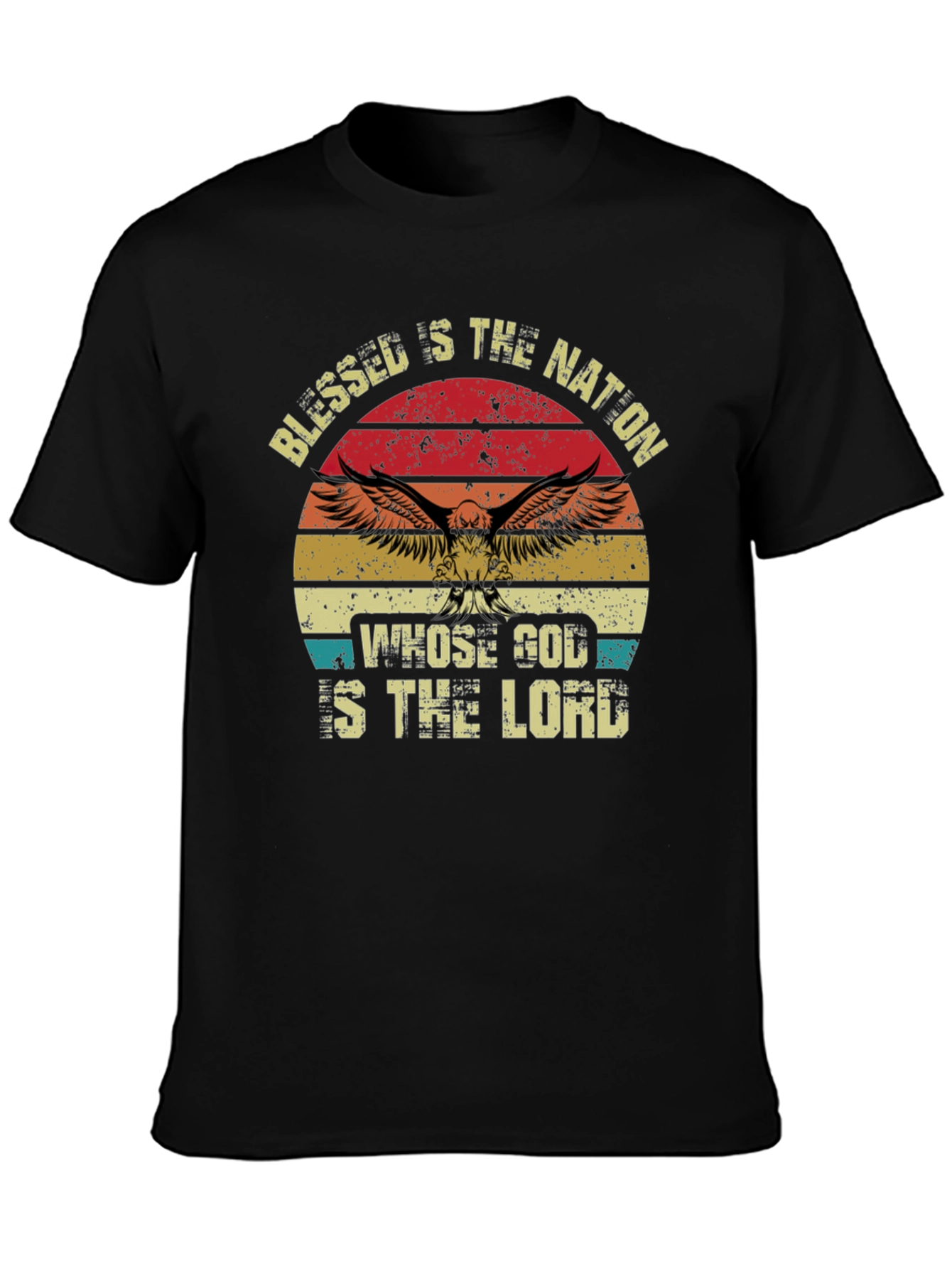 Black Blessed Nation Graphic T-Shirt view 3