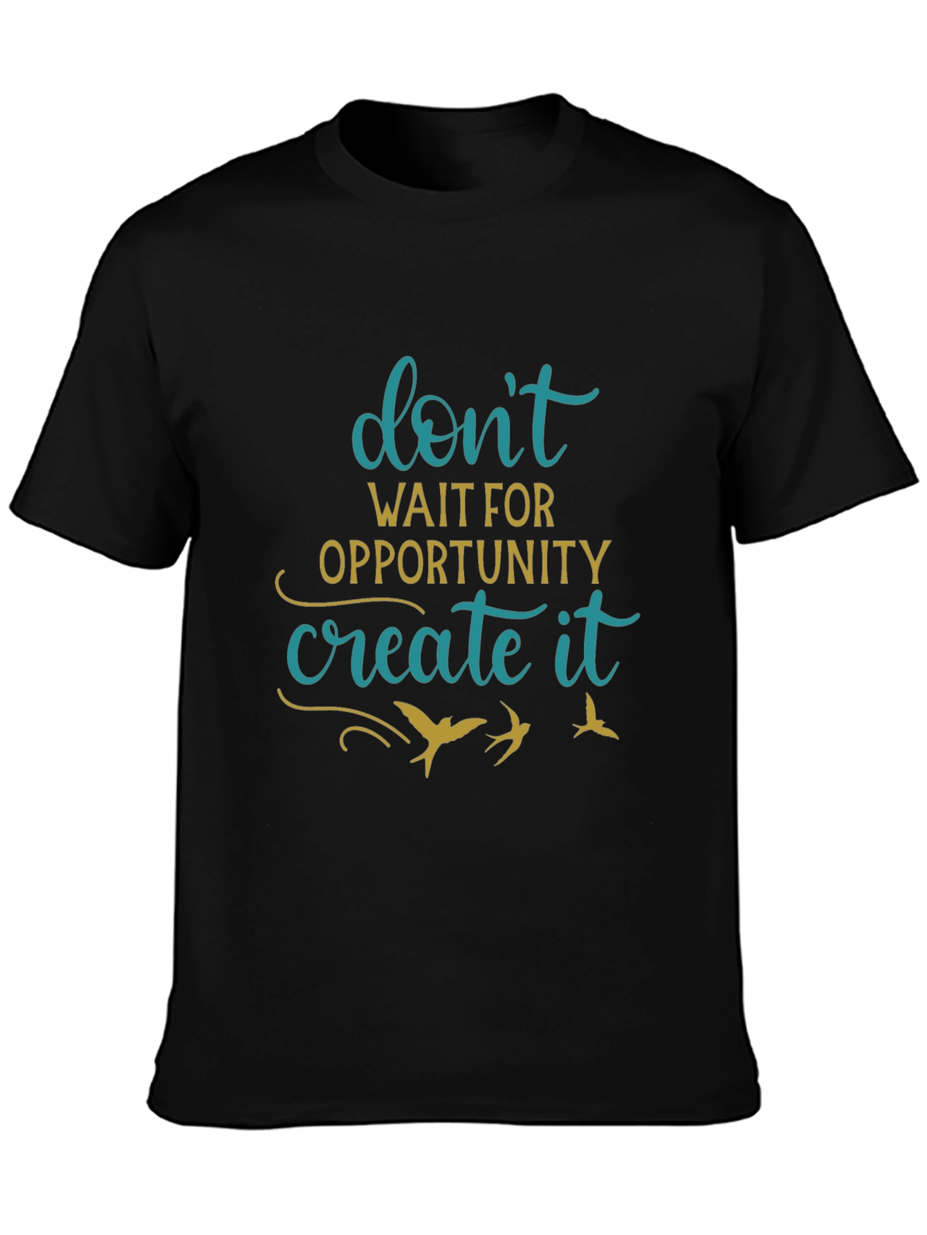 Black Inspiring Graphic Tee - Create Opportunity view 3