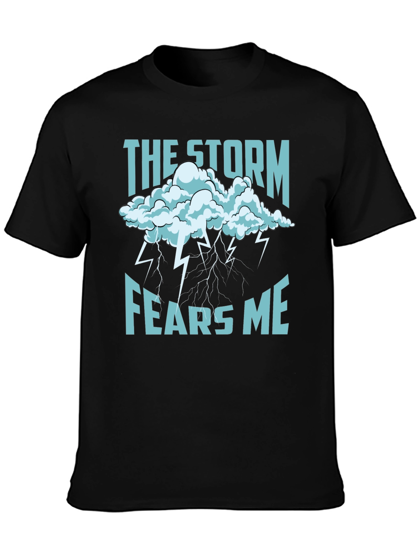 Black Storm Fears Me Graphic T-Shirt - Black view 3