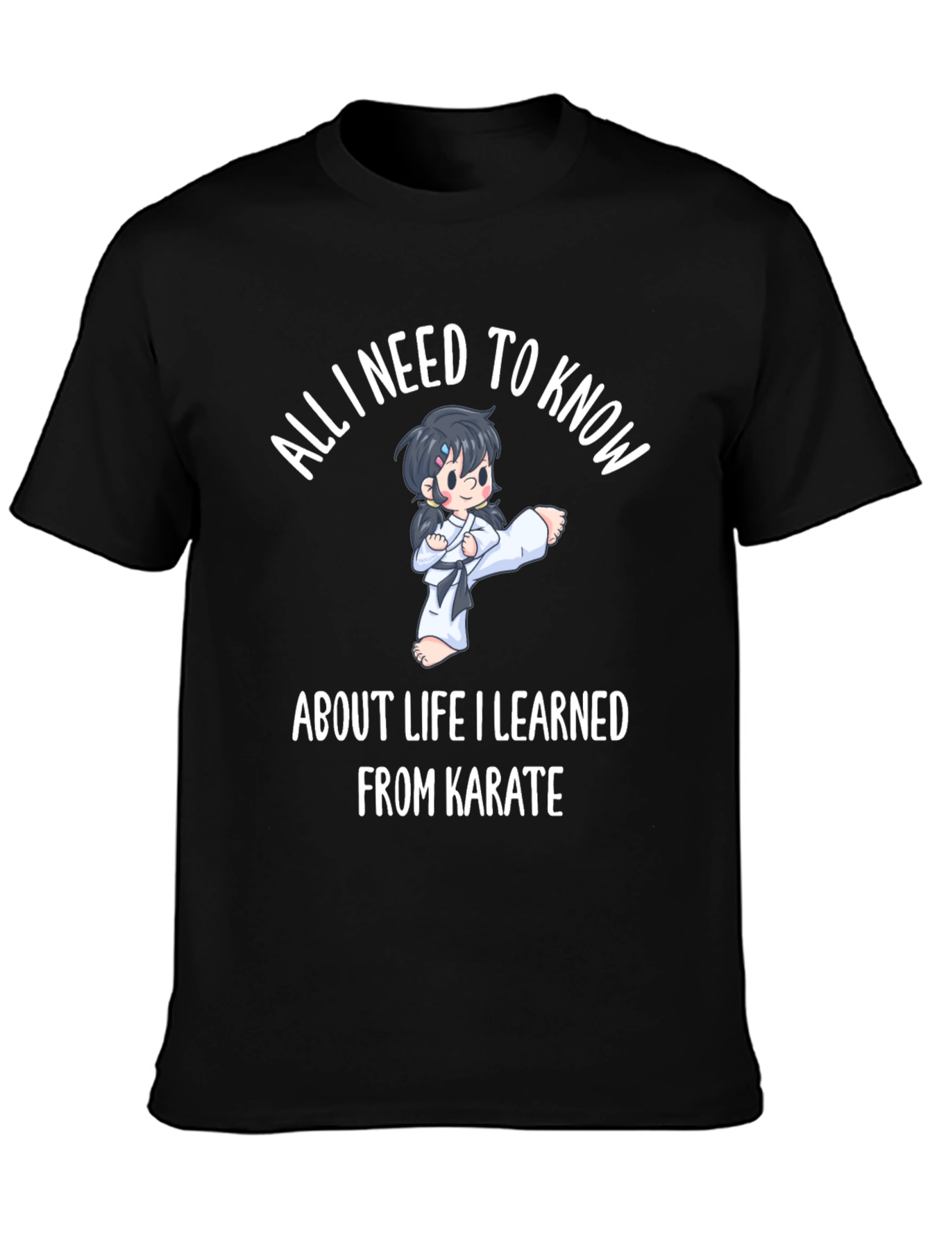 Black Karate Life Lessons T-Shirt Funny Martial Arts Tee view 3