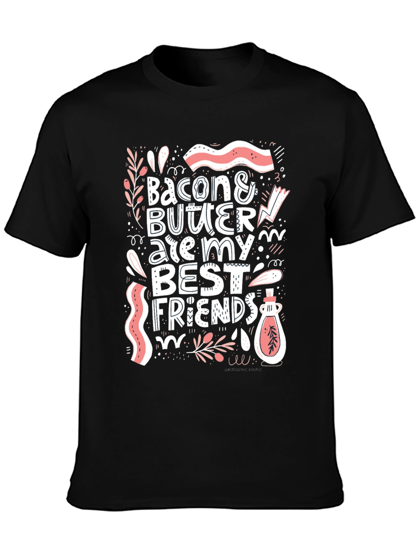 Black Bacon & Butter Best Friends Graphic Tee view 3