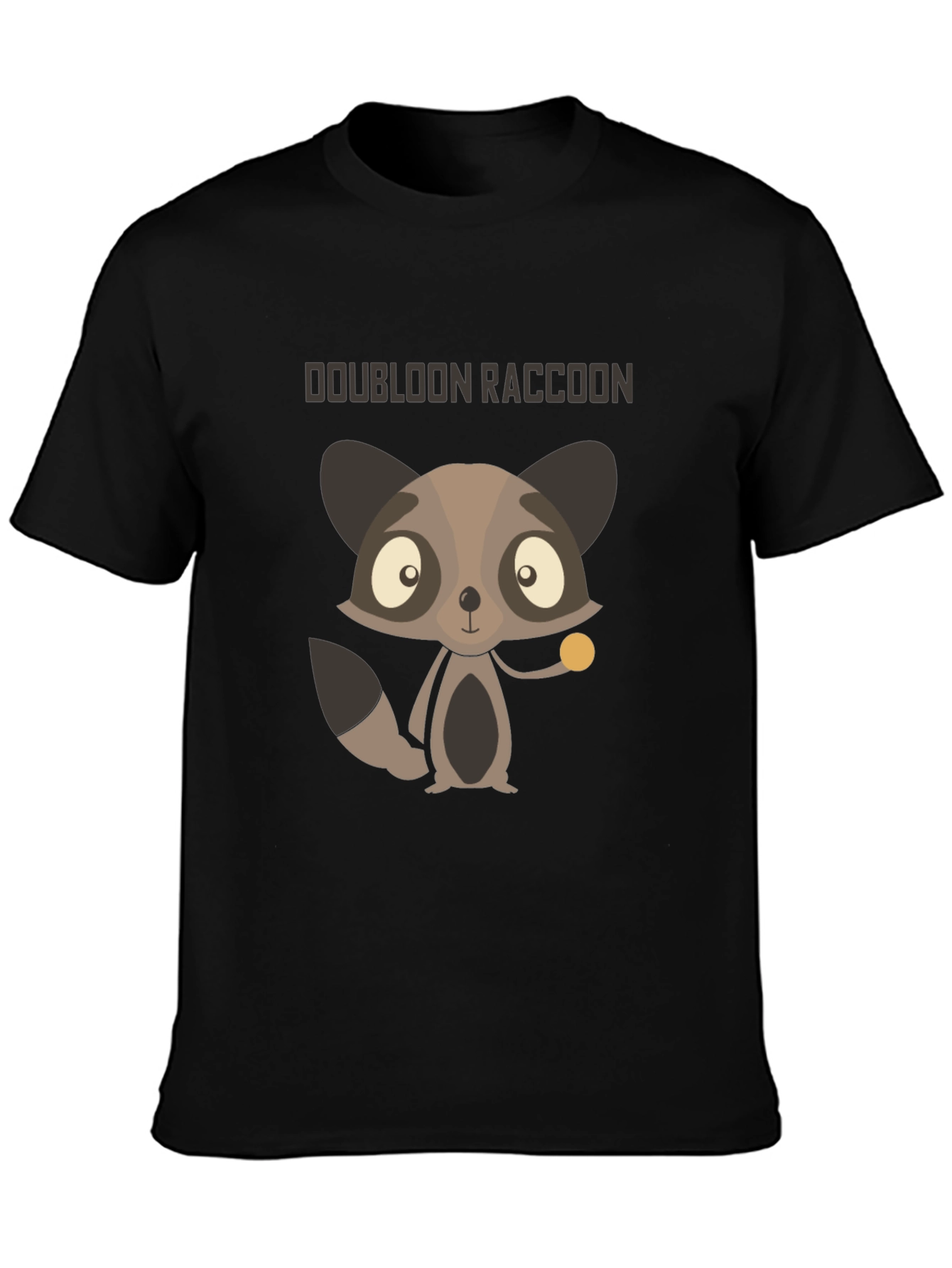 Black Doubloon Raccoon Graphic T-Shirt view 3