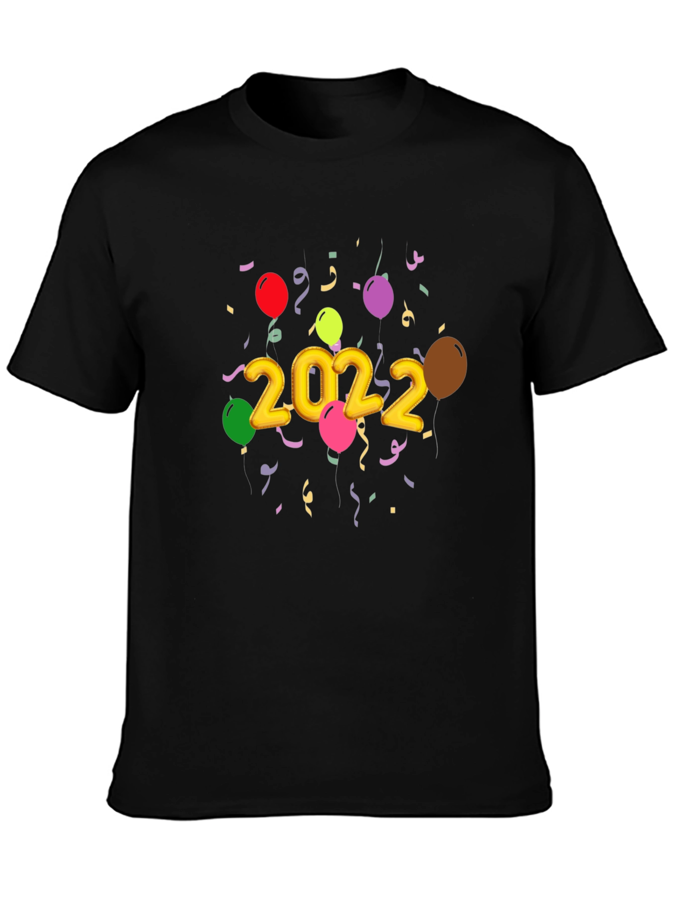 Black Festive 2022 Balloon T-Shirt view 3