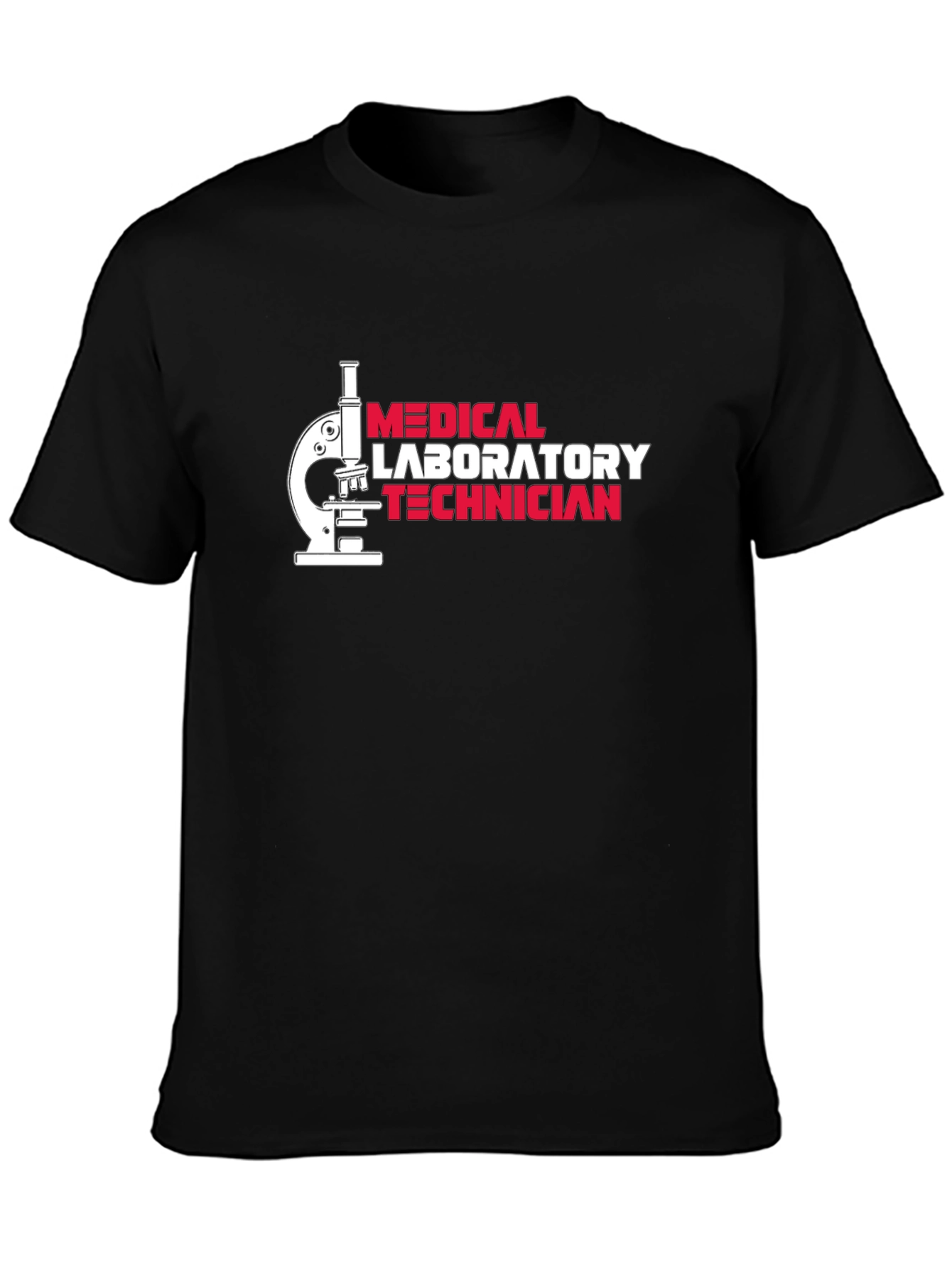 Black Medical Laboratory Technician T-Shirt - Black view 3