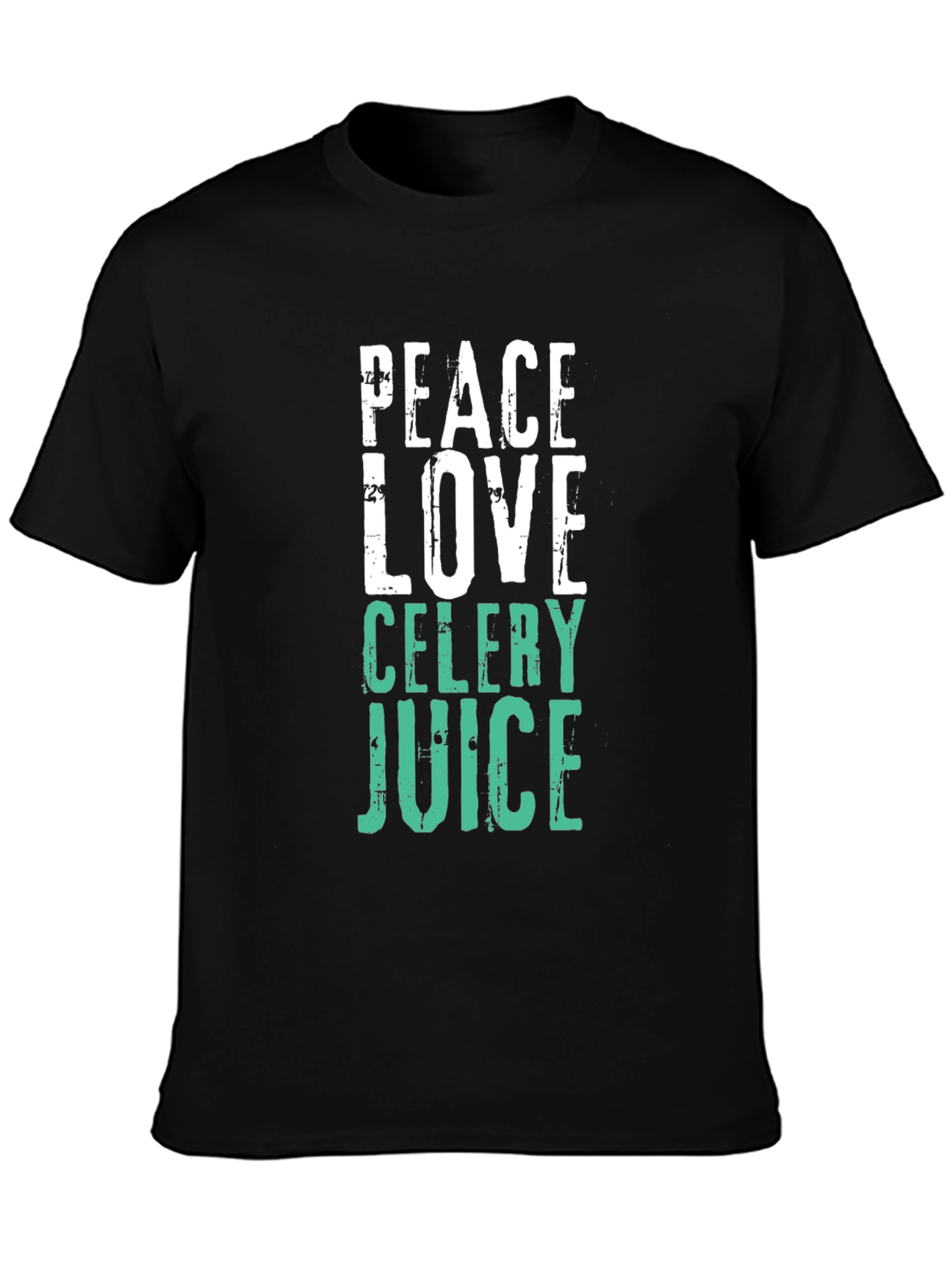 Black Peace Love Celery Juice T-Shirt view 3