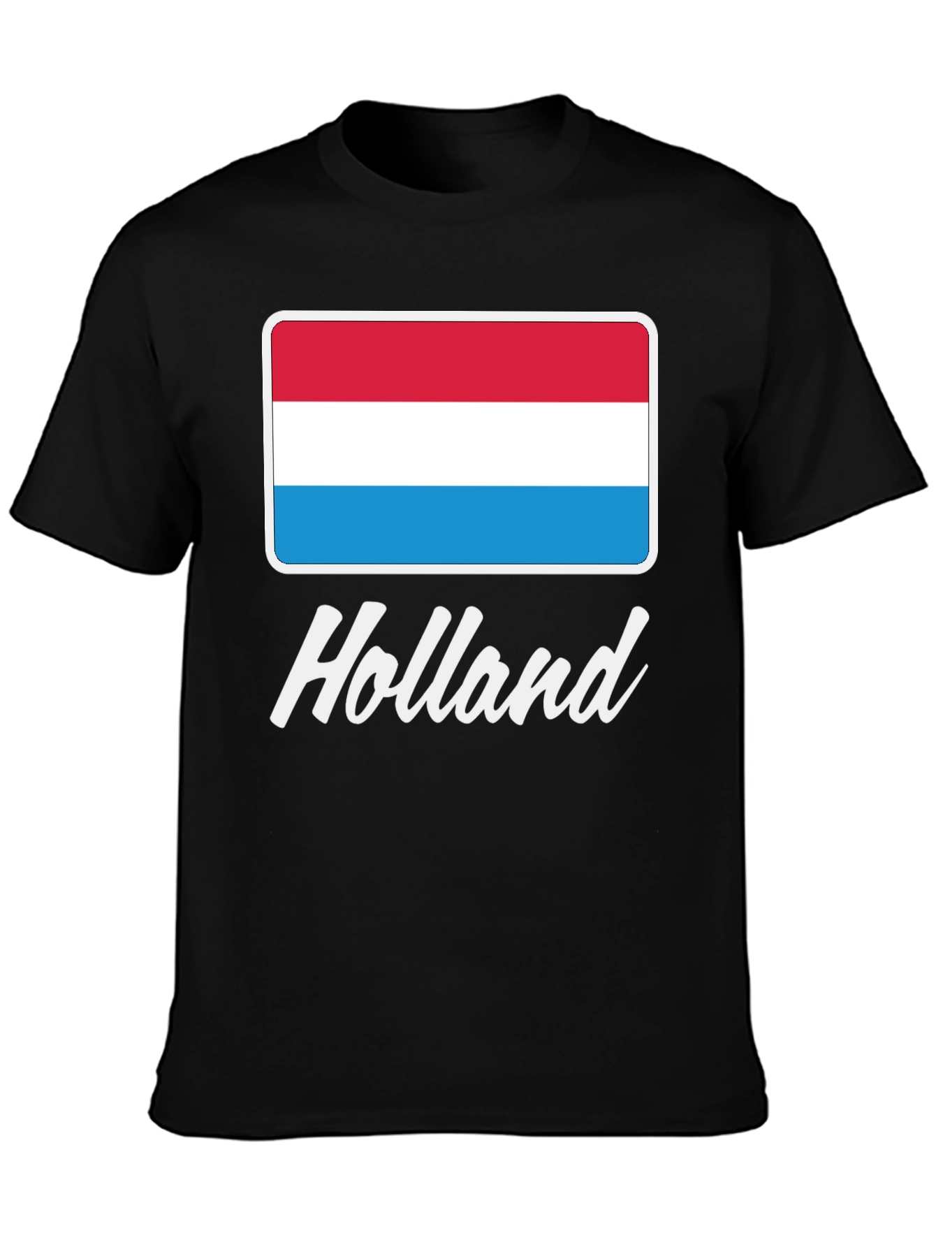 Black Holland Flag Graphic T-Shirt - Stylish Men's Tee view 3