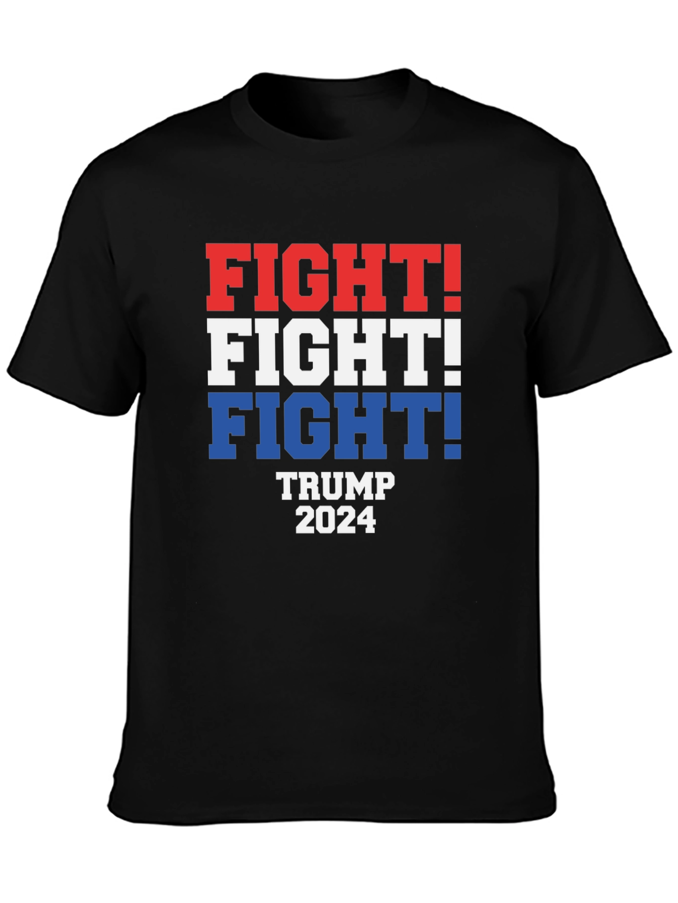 Black Fight! Trump 2024 Patriotic T-Shirt view 3