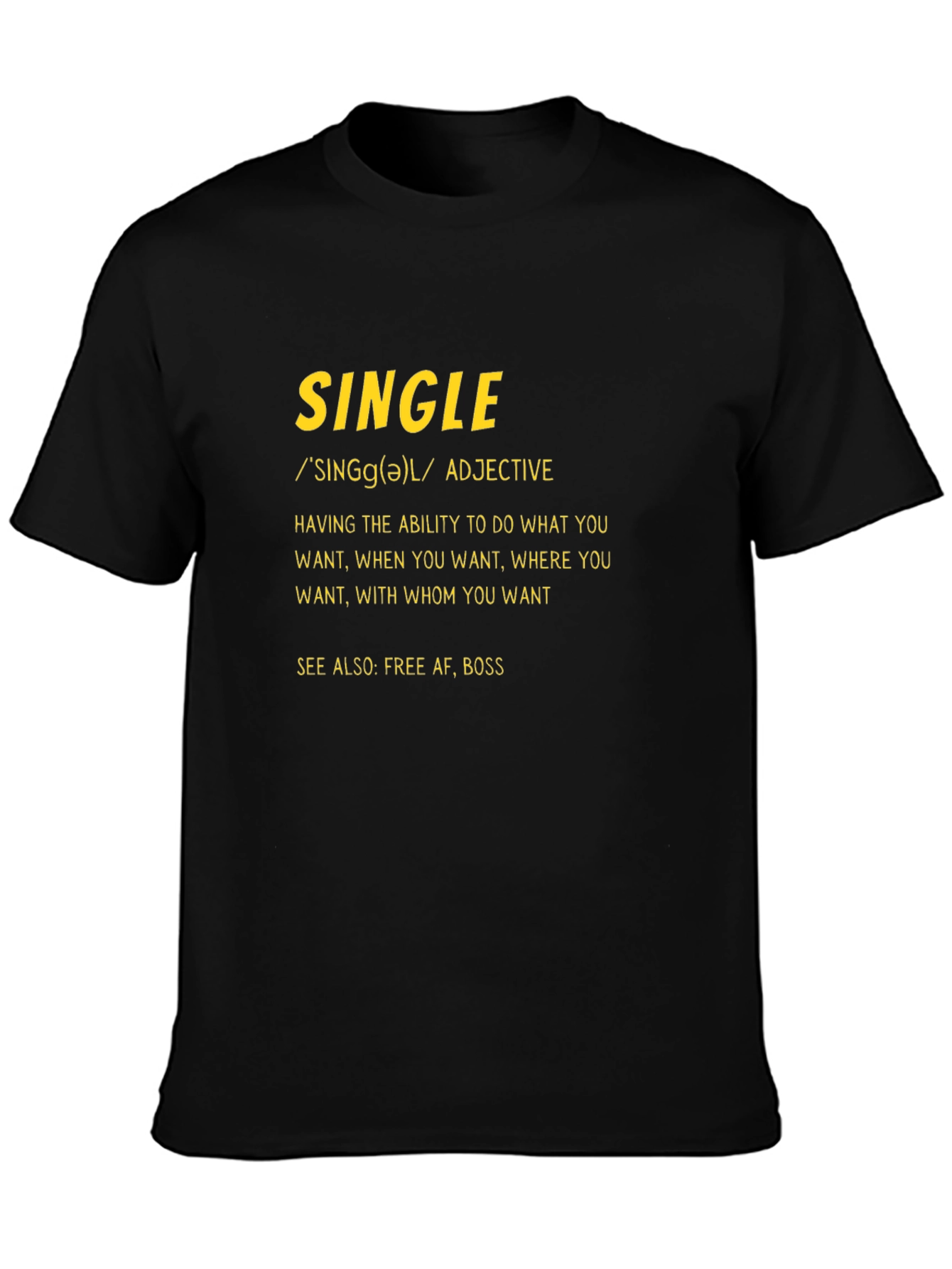Black Single Definition Graphic T-Shirt view 3