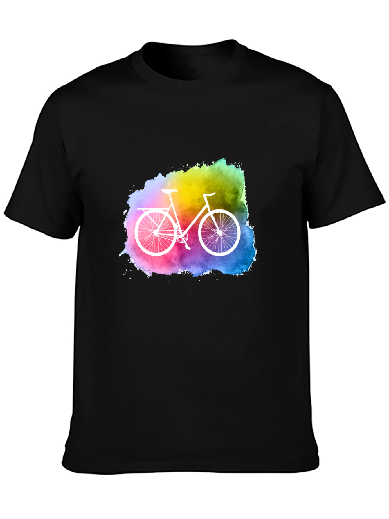 Black Watercolor Bike Graphic Tee - Unique Style view 3