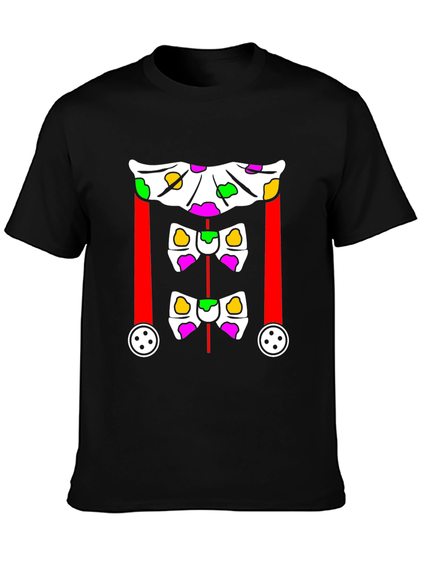 Black Clown Costume Shirt - Fun Halloween Tee view 3