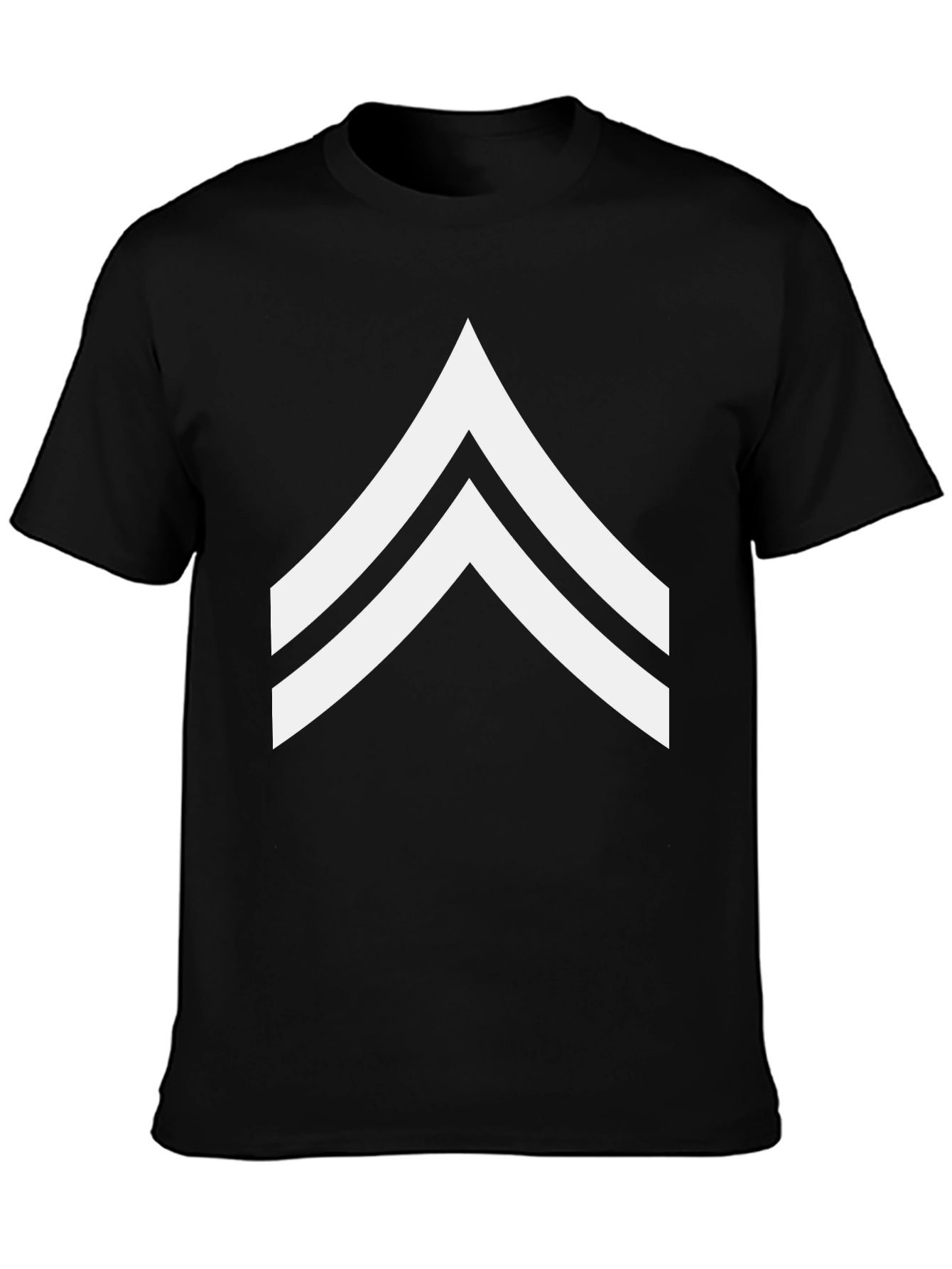 Black Sergeant Chevron Graphic Tee - Black view 3