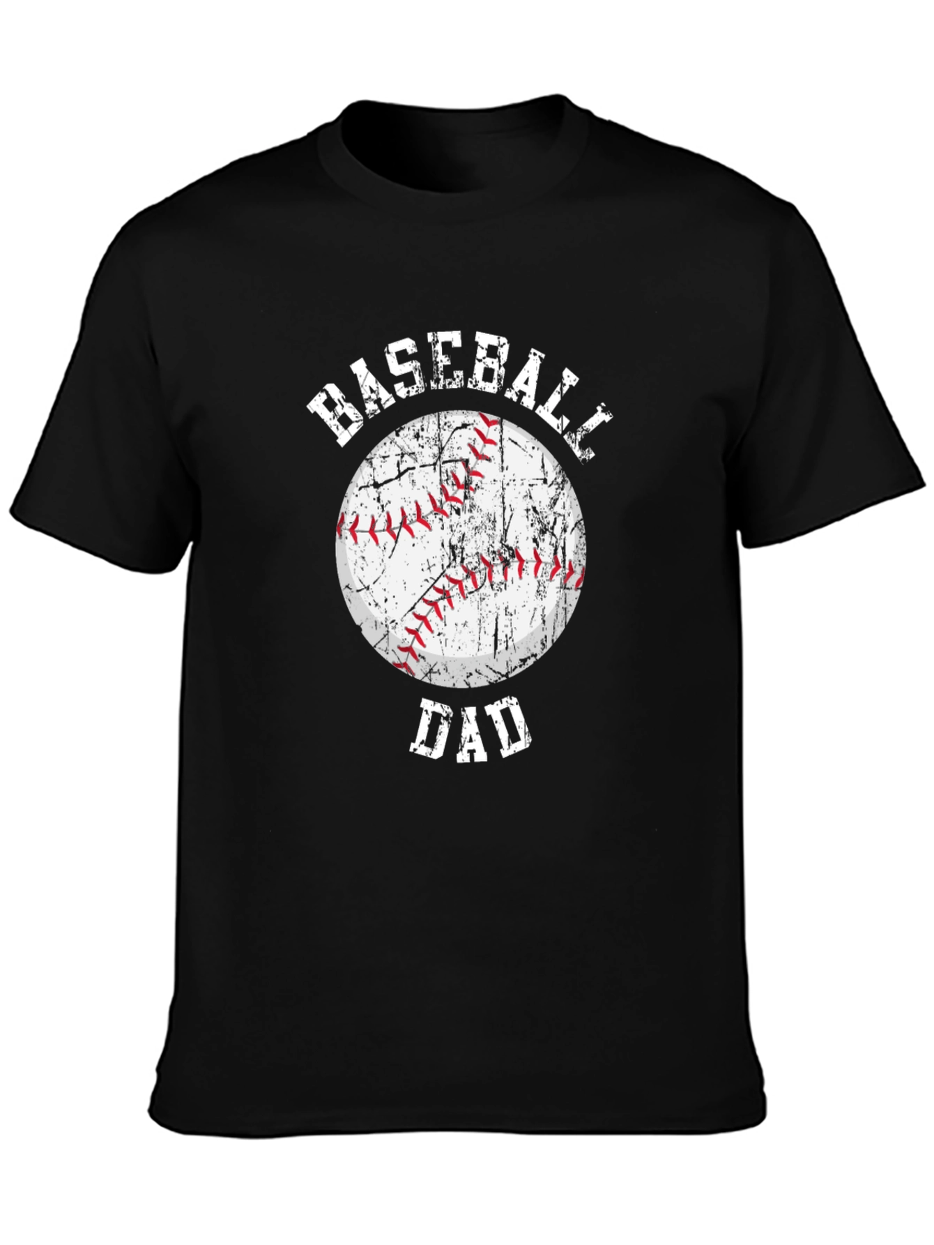 Black Baseball Dad Graphic T-Shirt view 3