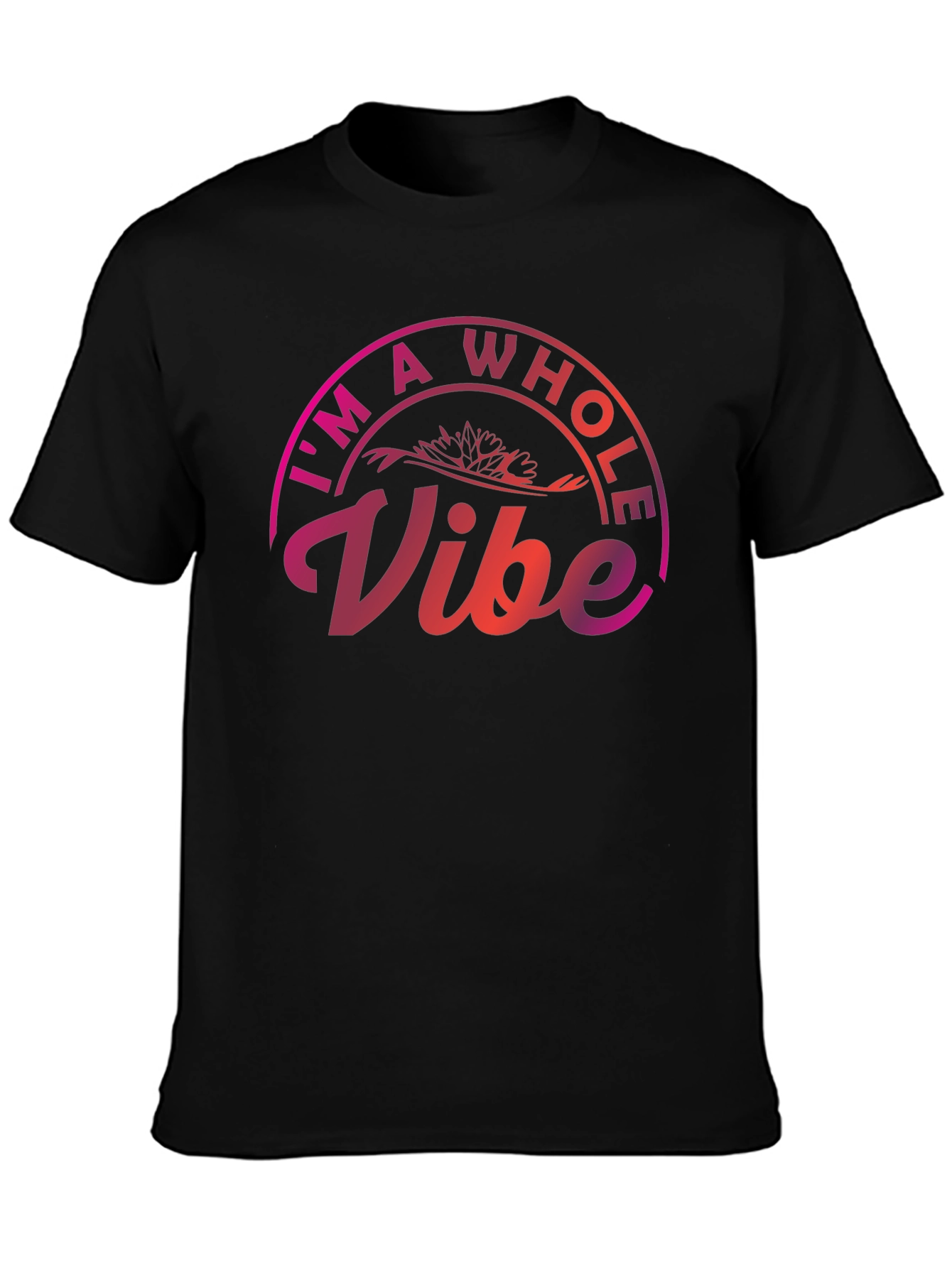 Black I'm A Whole Vibe Graphic Tee view 3