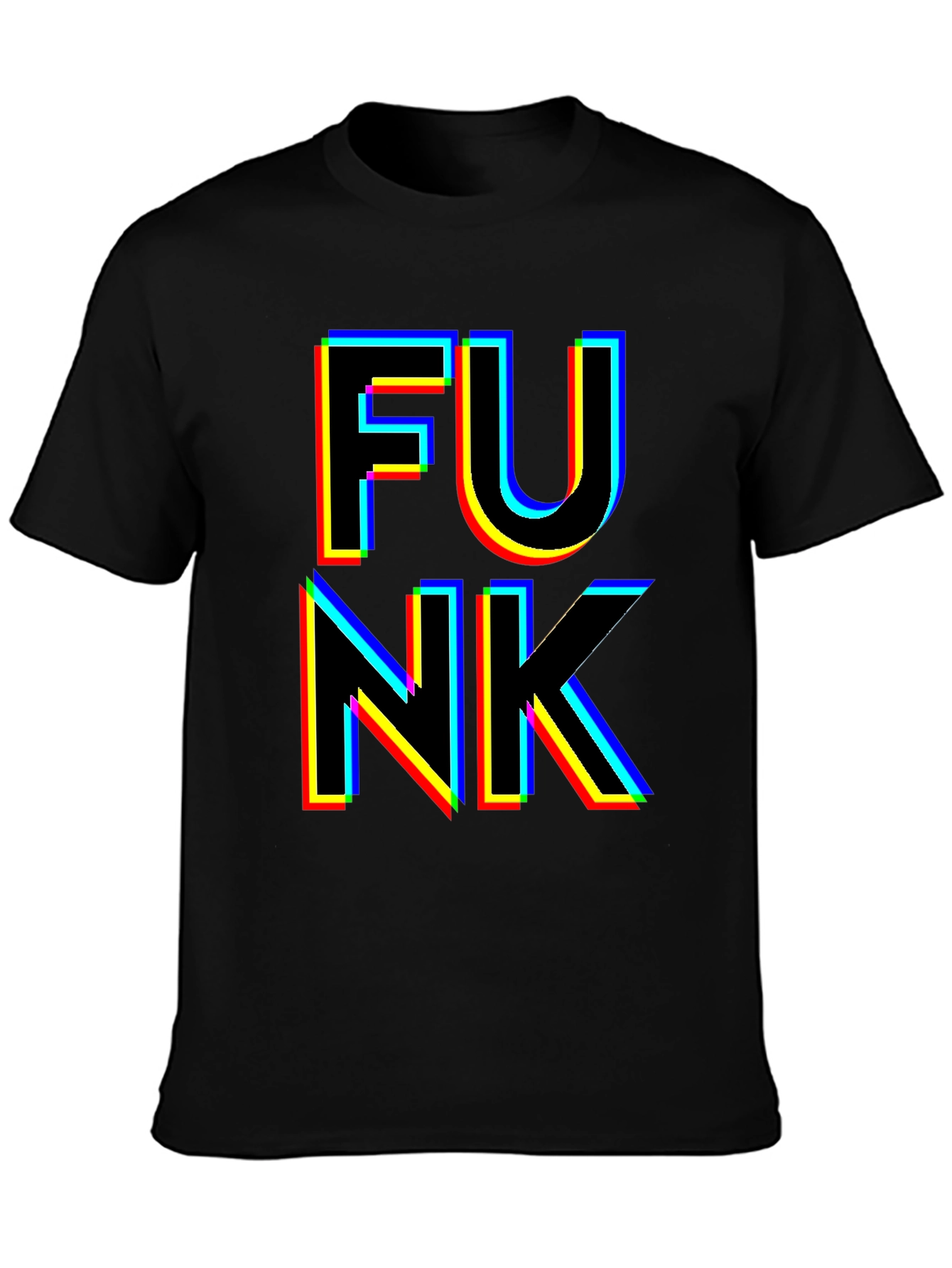 Black Retro Funk Graphic T-Shirt view 3