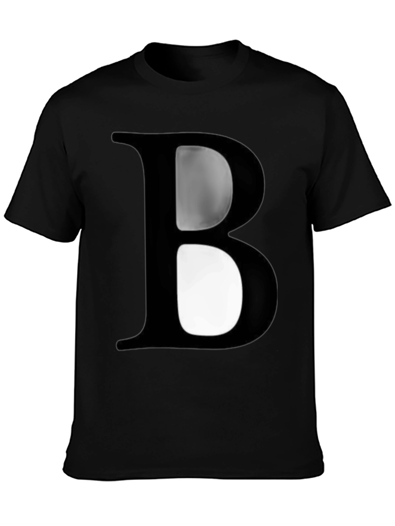 Black Bold "B" Graphic T-Shirt - Stylish Casual Wear view 3