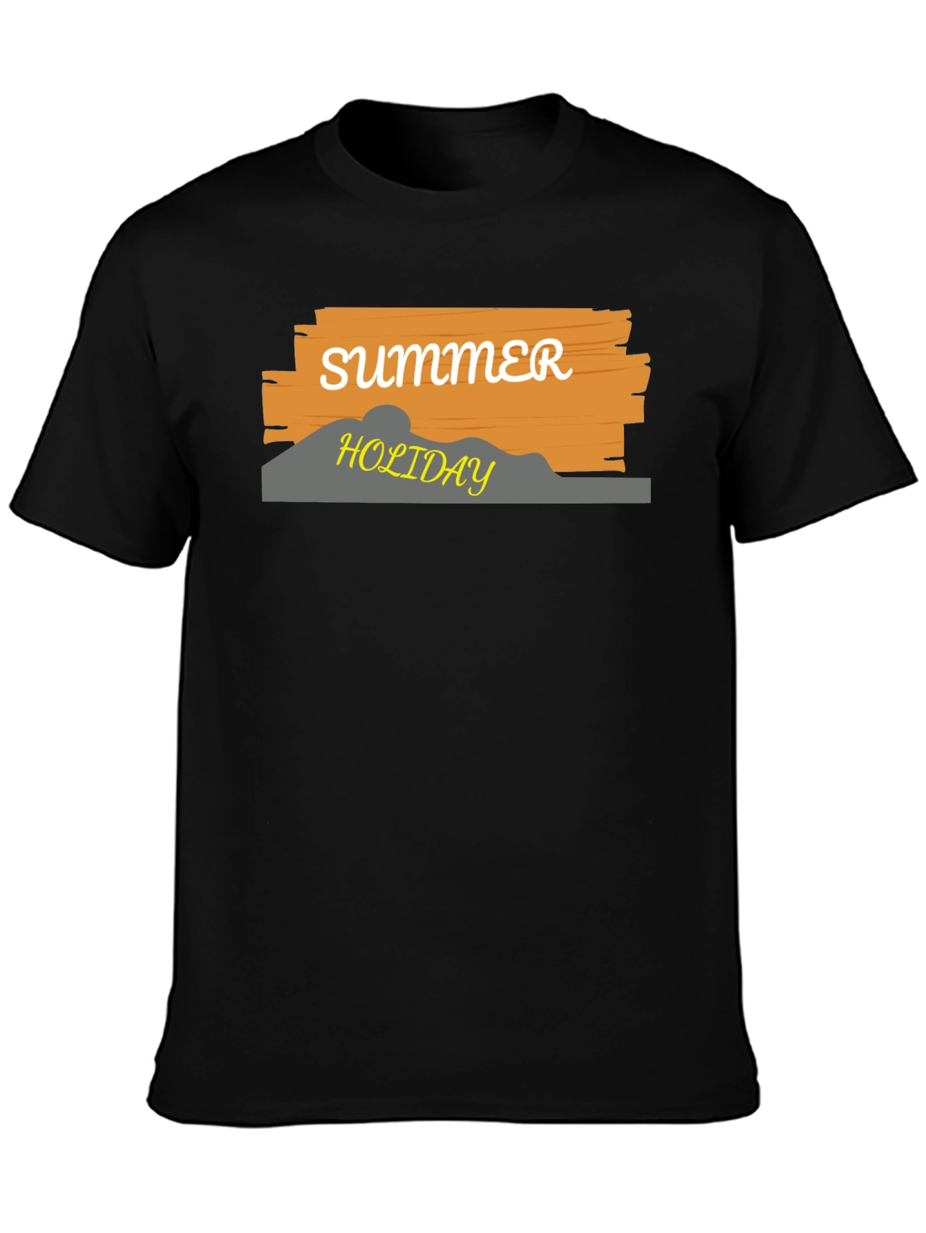 Black Summer Holiday Graphic T-Shirt view 3