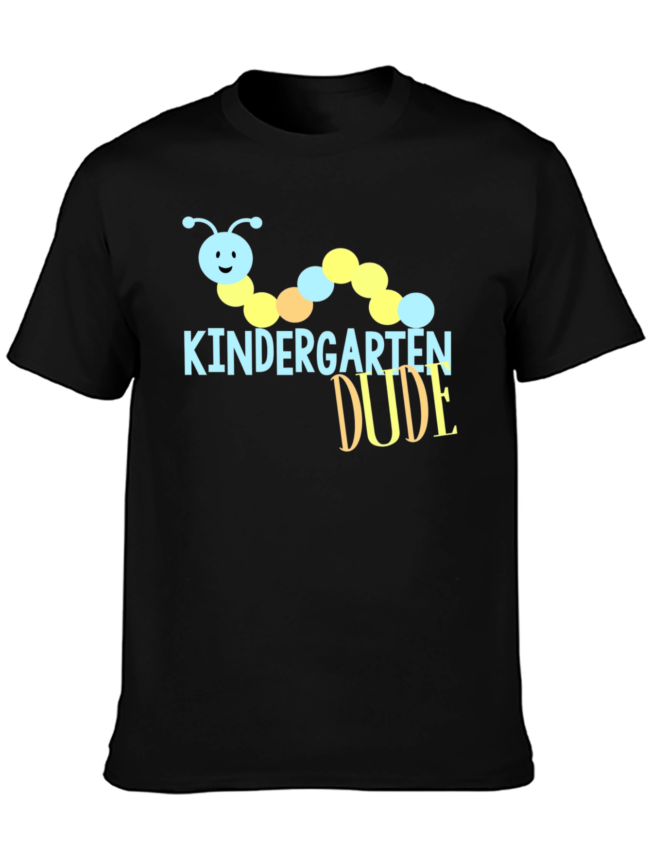 Black Kindergarten Dude Caterpillar Graphic Tee view 3