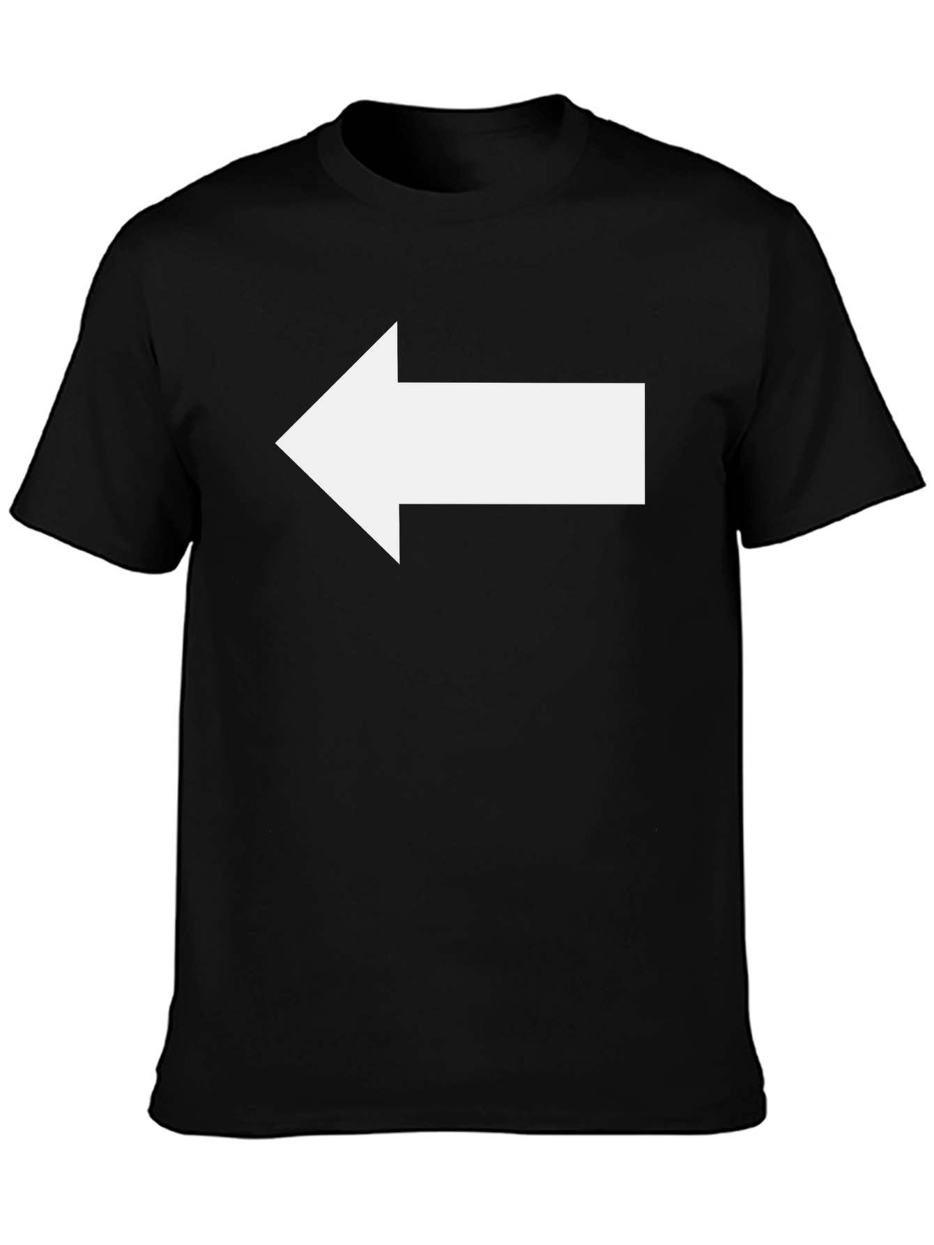 Black Left Arrow T-Shirt - Directional Style view 3