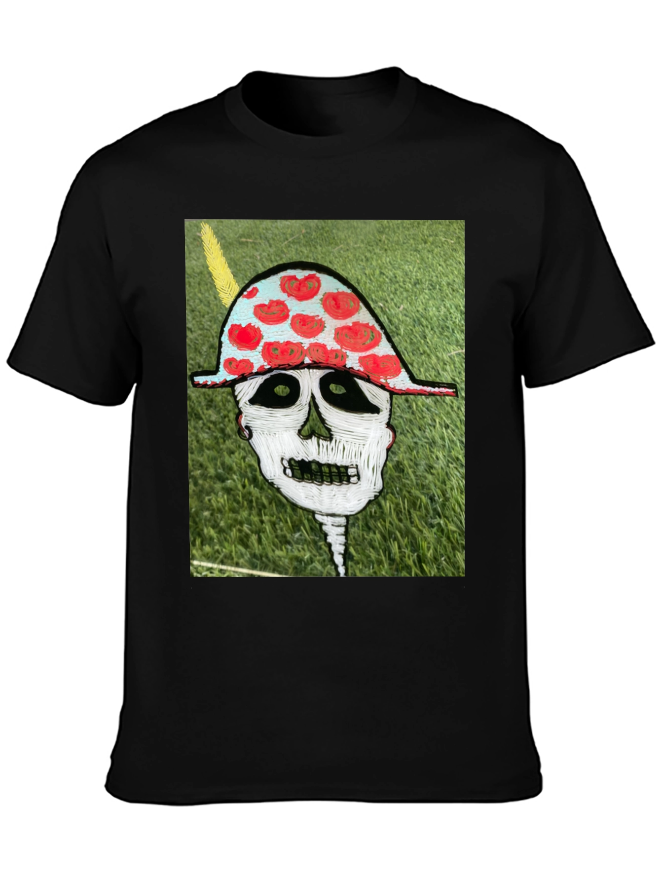 Black Skull Art Graphic Tee - Unique Design view 3