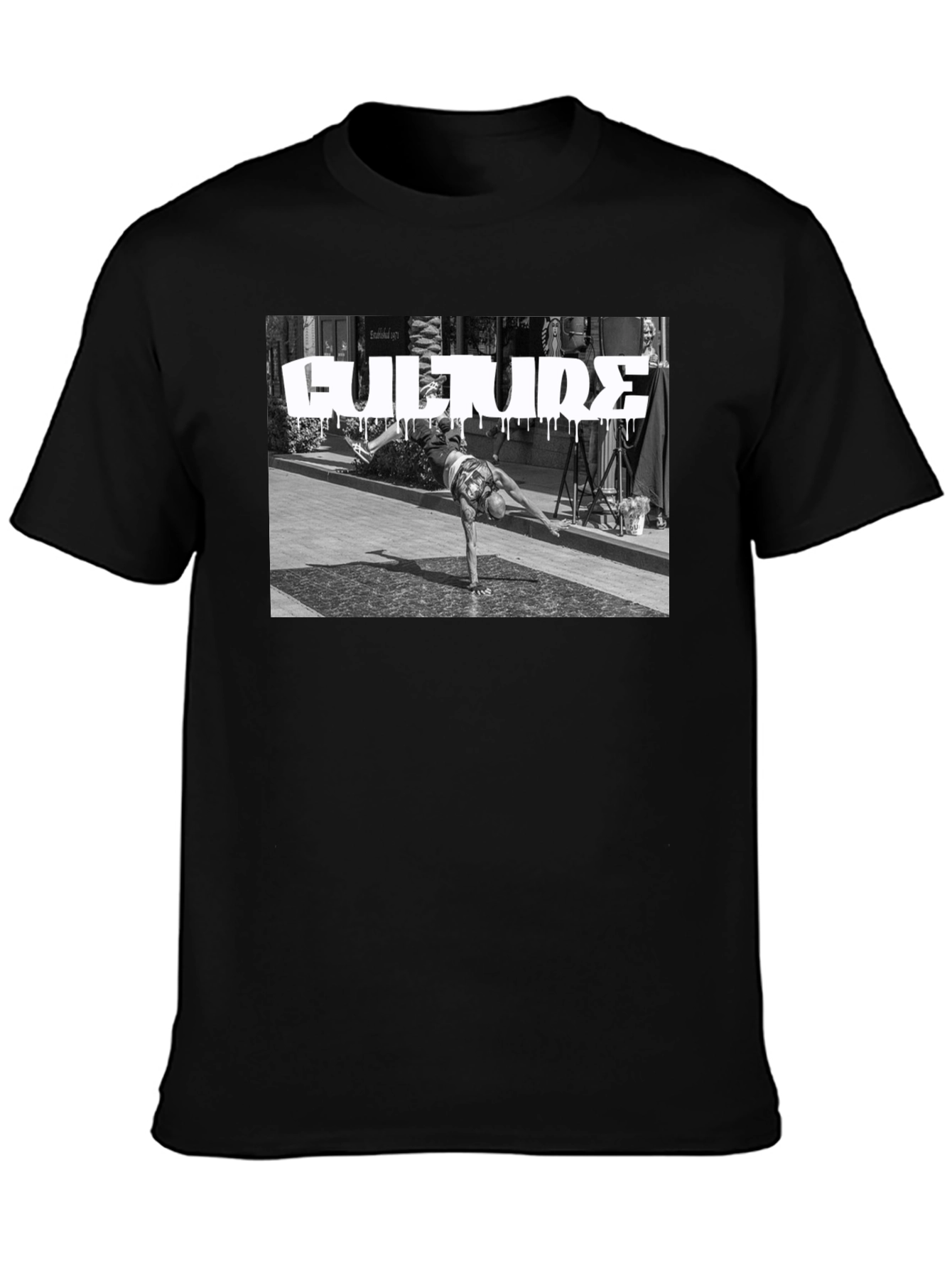 Black Culture Streetwear Graphic Tee - Black view 3