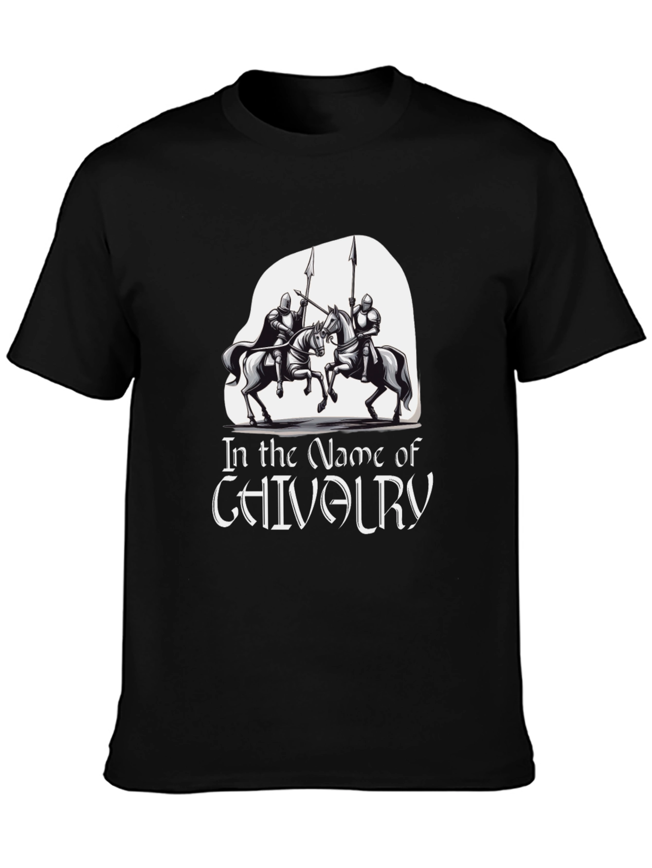 Black Chivalry Knights T-Shirt - Black view 3
