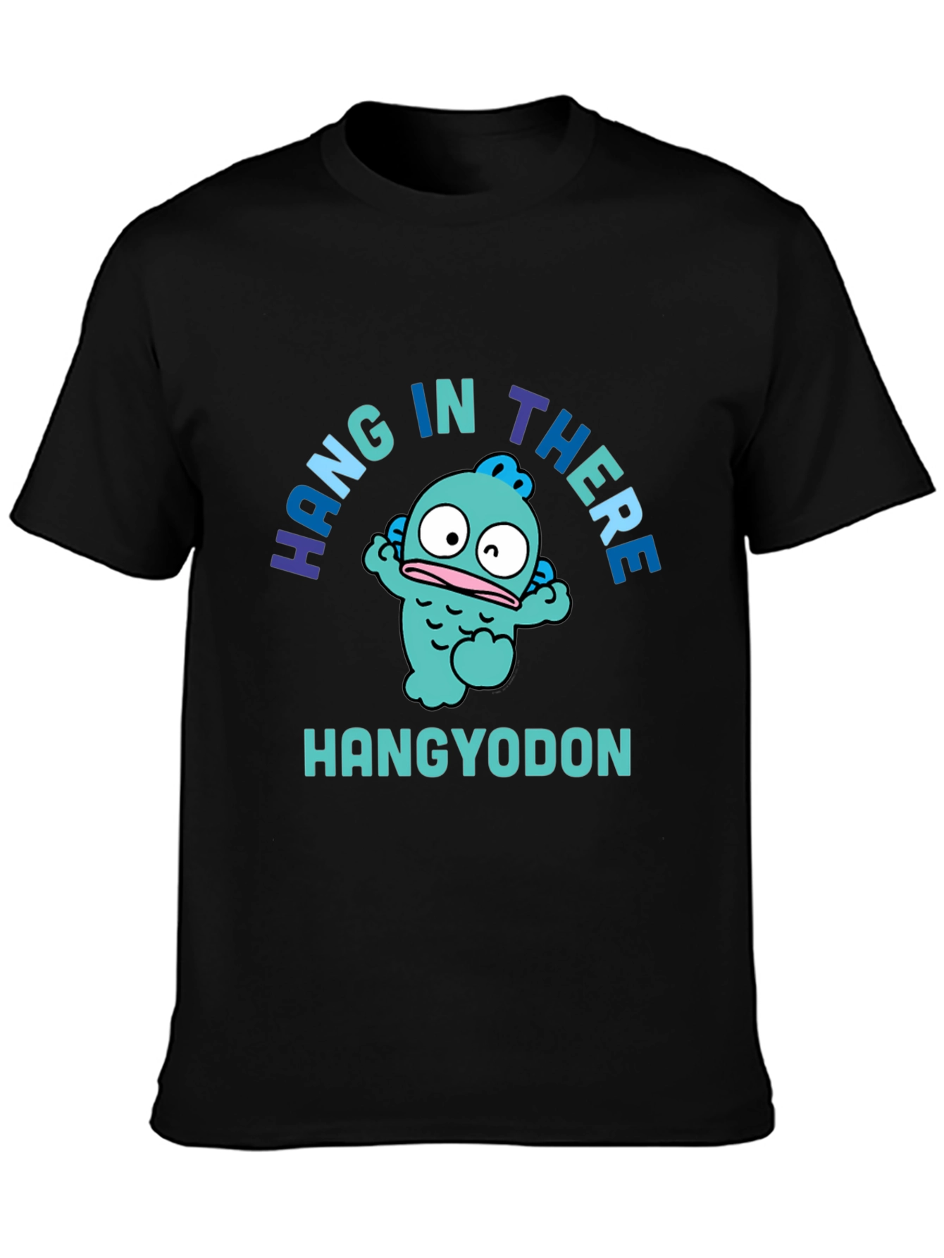 Black Hangyodon Graphic Tee - Cute & Funny Sanrio T-Shirt view 3
