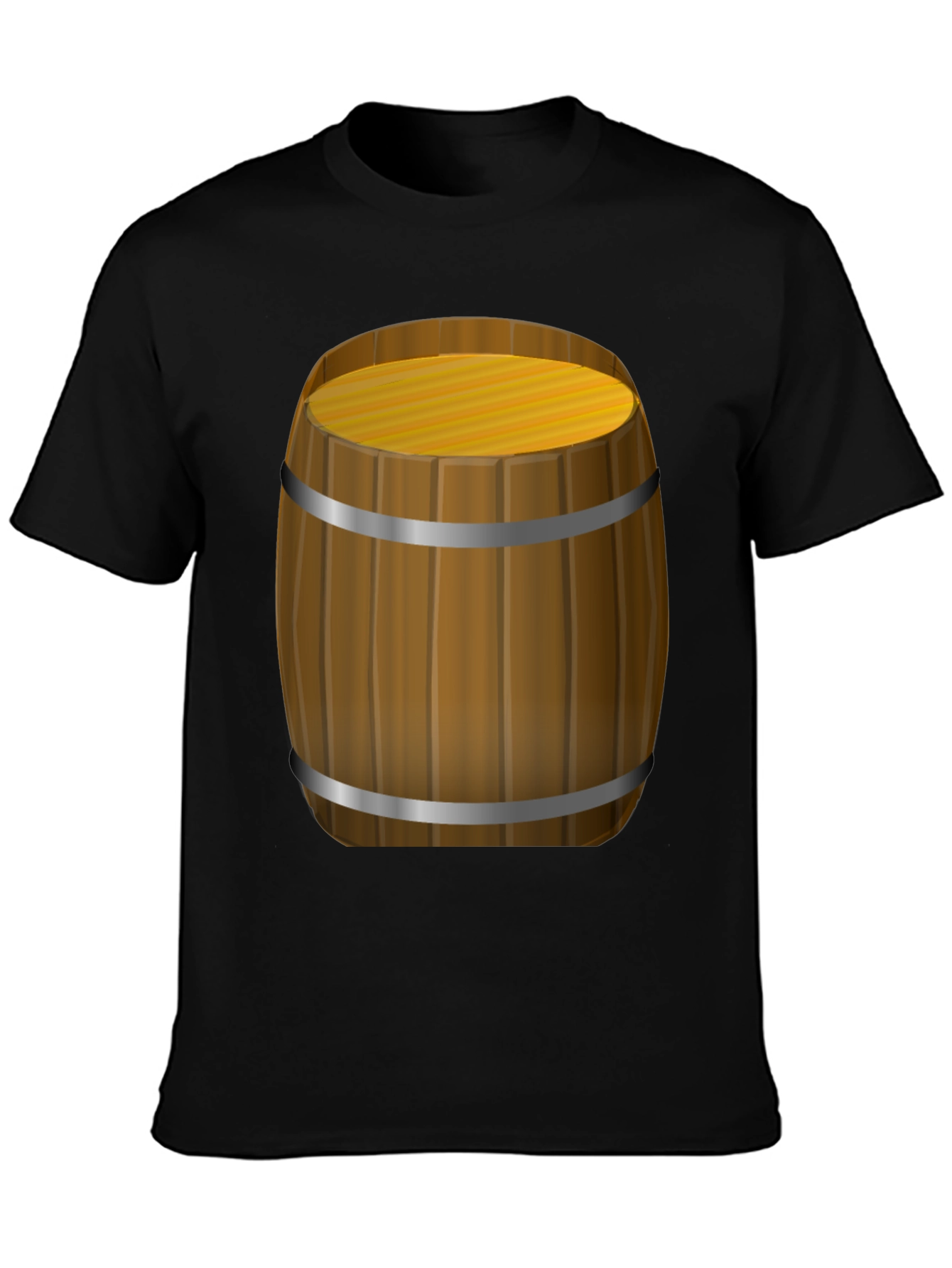 Black Novelty Barrel Graphic T-Shirt view 3