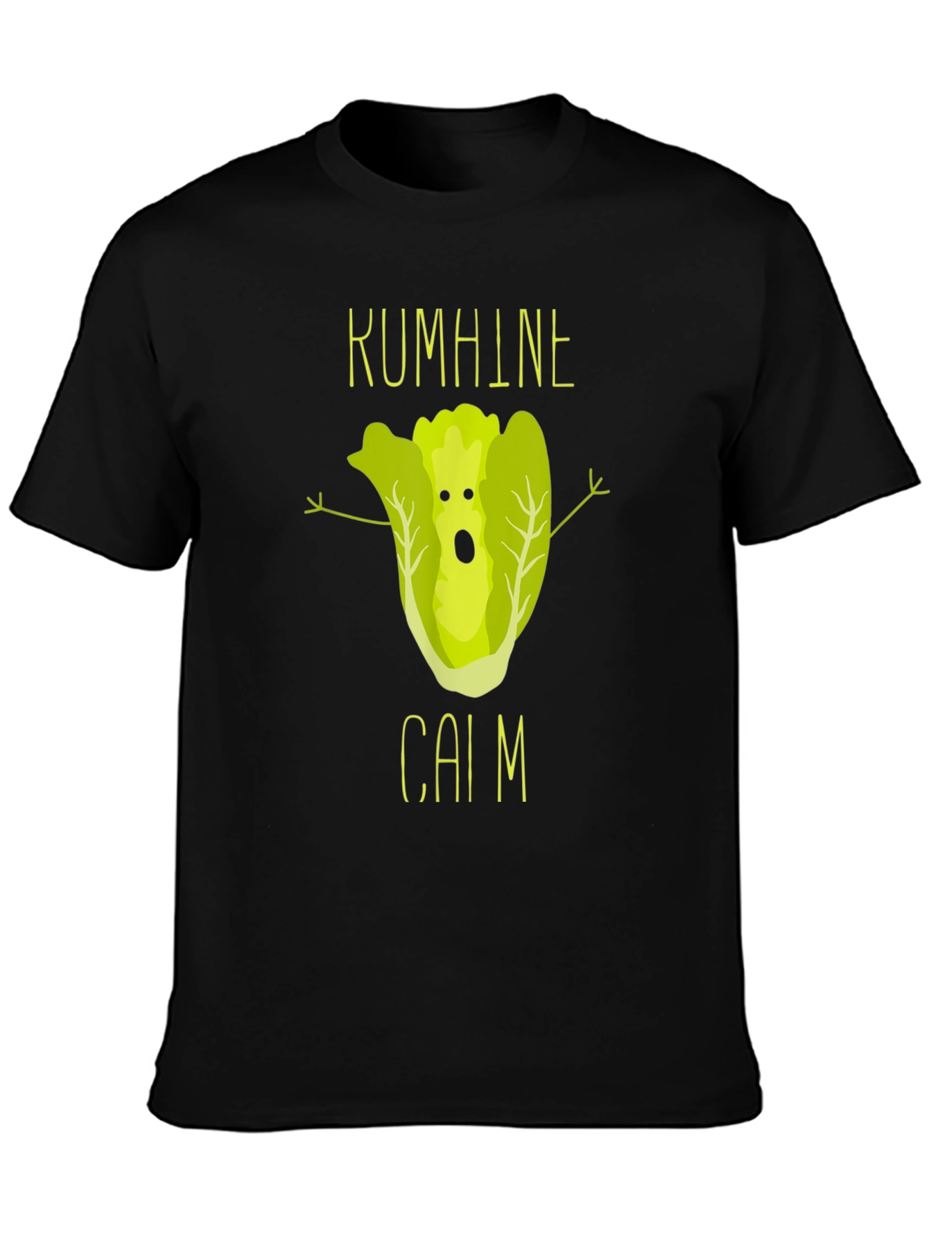 Black KUMHINE CAIM Lettuce Humor T-Shirt view 3