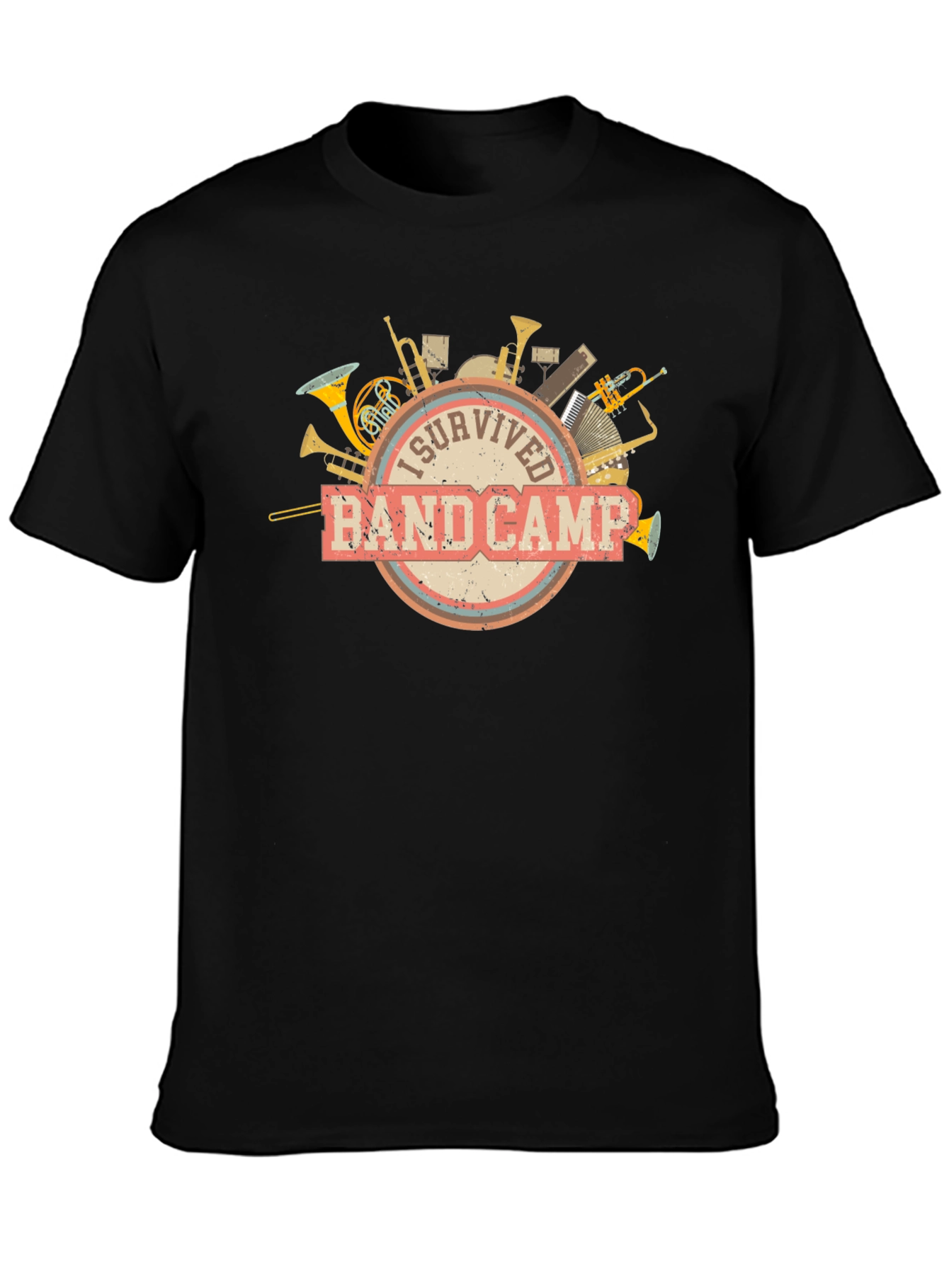 Black I Survived Band Camp Tee view 3